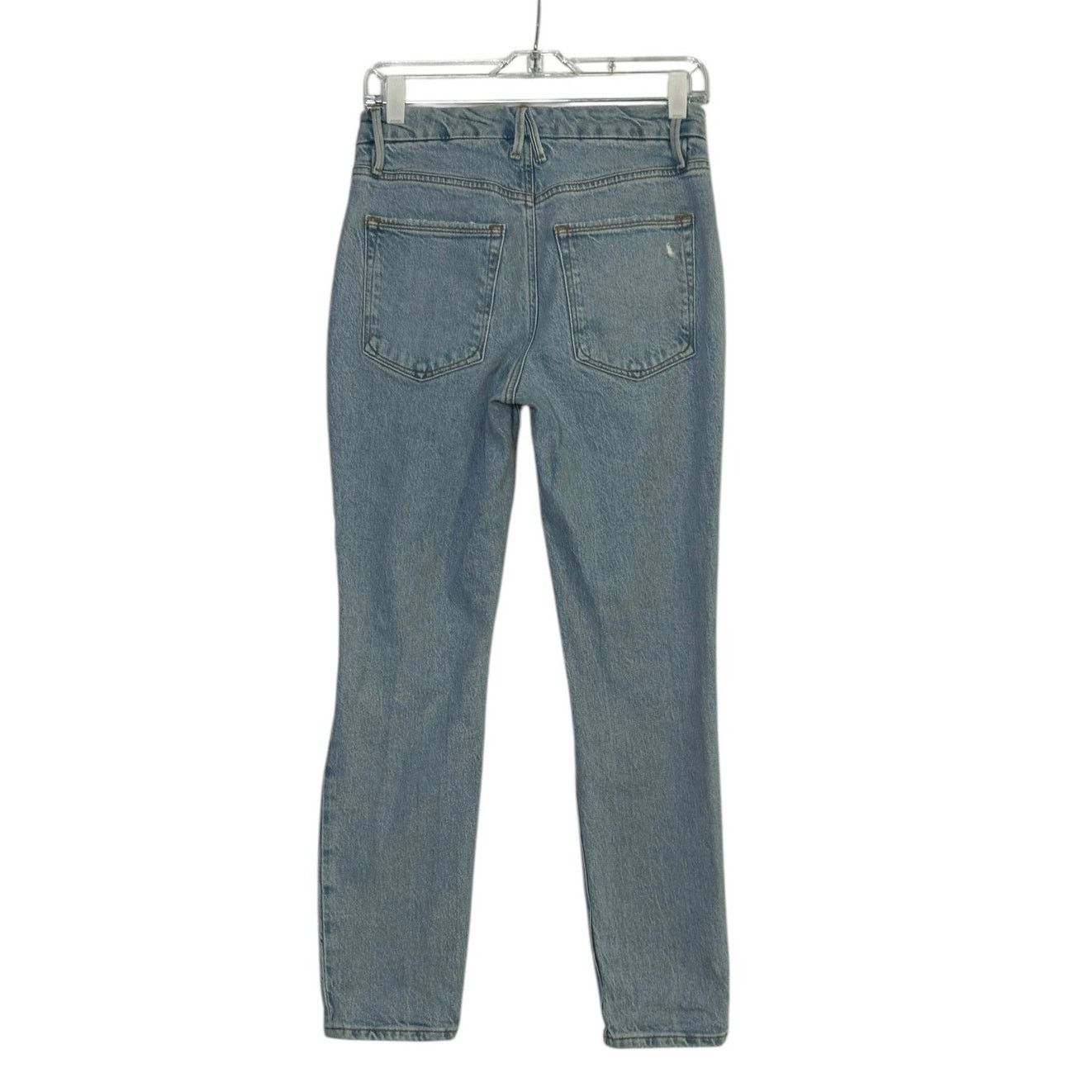 Good American Good American x Zara blue distressed jeans size 4 Size 27" / US 4 / IT 40 - 2 Thumbnail