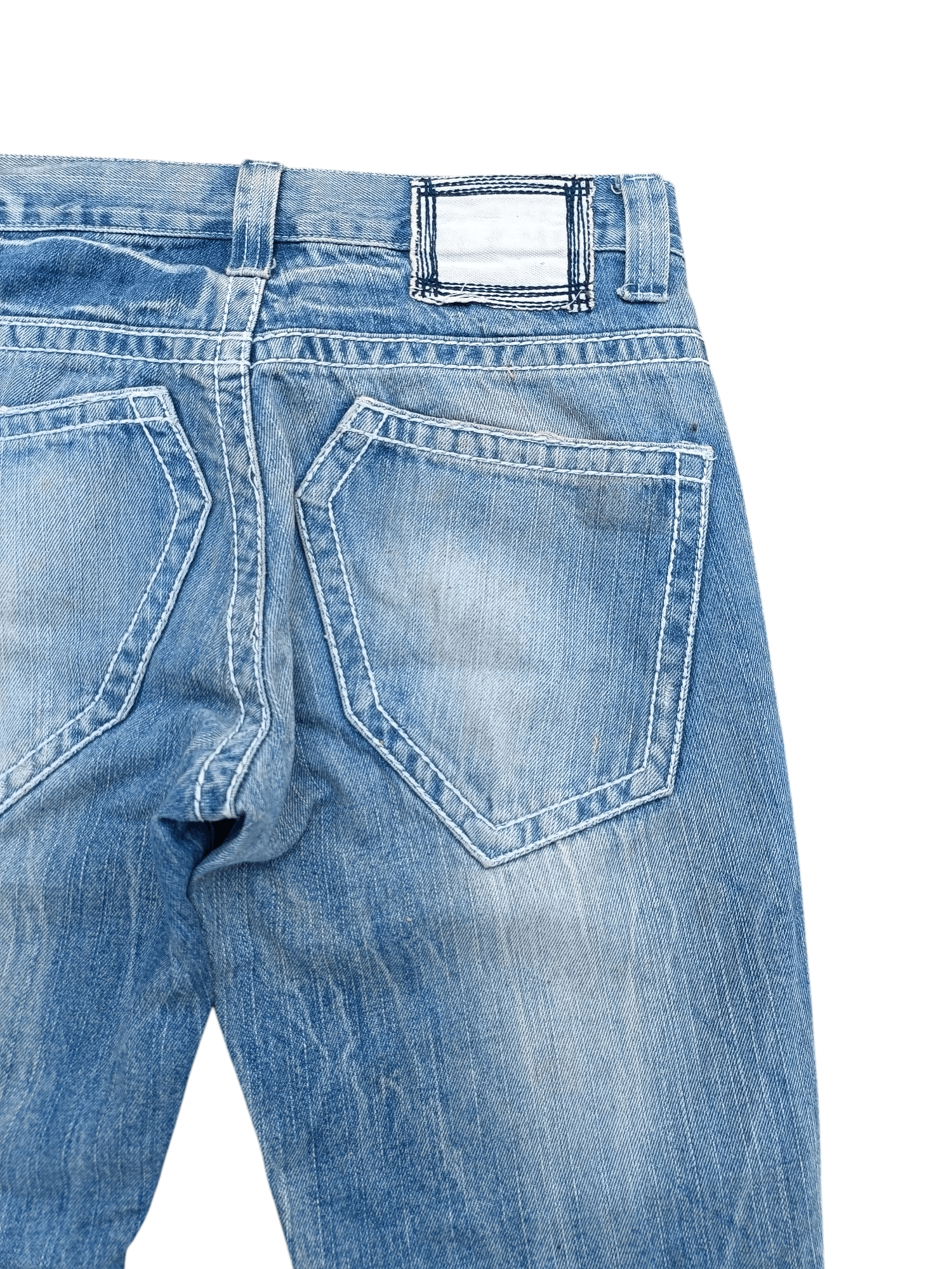Japanese Brand FLARED Sorridere Rusty Mudwash Distressed Denim Mudmax Size US 31 - 19 Thumbnail