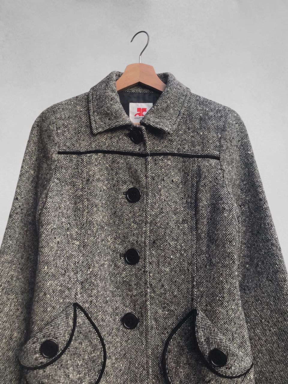 Courreges Courreges 21 Logo Button Tweed Coat Size S / US 4 / IT 40 - 8 Thumbnail