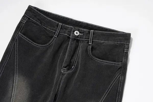 VIBE Y2k Washed Gradient Hombre Loose Flared Jeans Trousers Size US 30 / EU 46 - 6 Thumbnail
