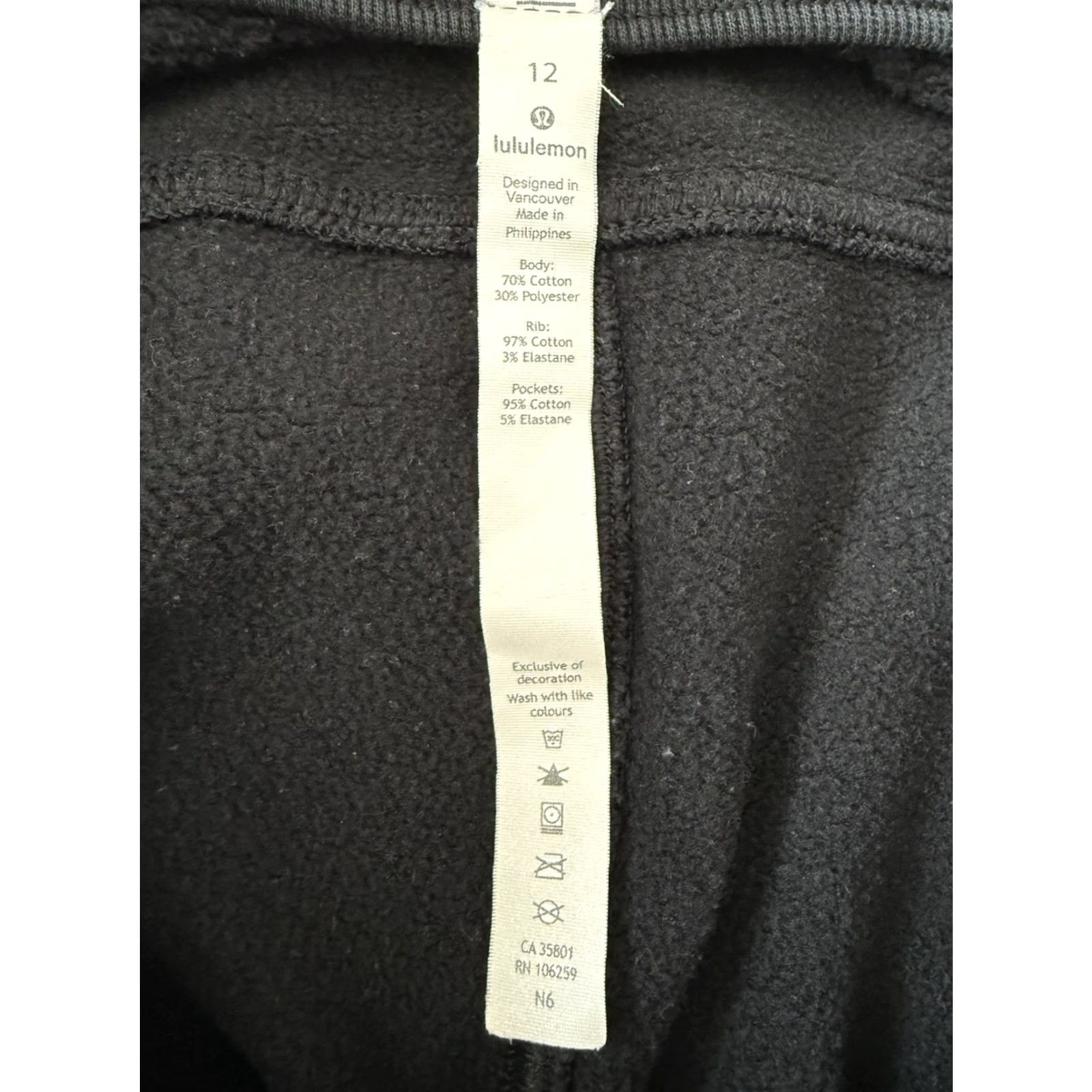 Lululemon Lululemon Scuba Joggers Womens Size 12 Black Fleece Lined Tapered Sweatpants Jogger Pants Size 34" / US 12 / IT 48 - 3 Thumbnail