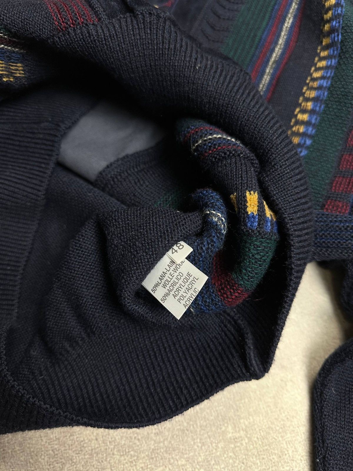 Carlo Colucci Vintage Carlo Colucci Coogi Style 3D Knit Sweater Rare M Size US M / EU 48-50 / 2 - 5 Thumbnail