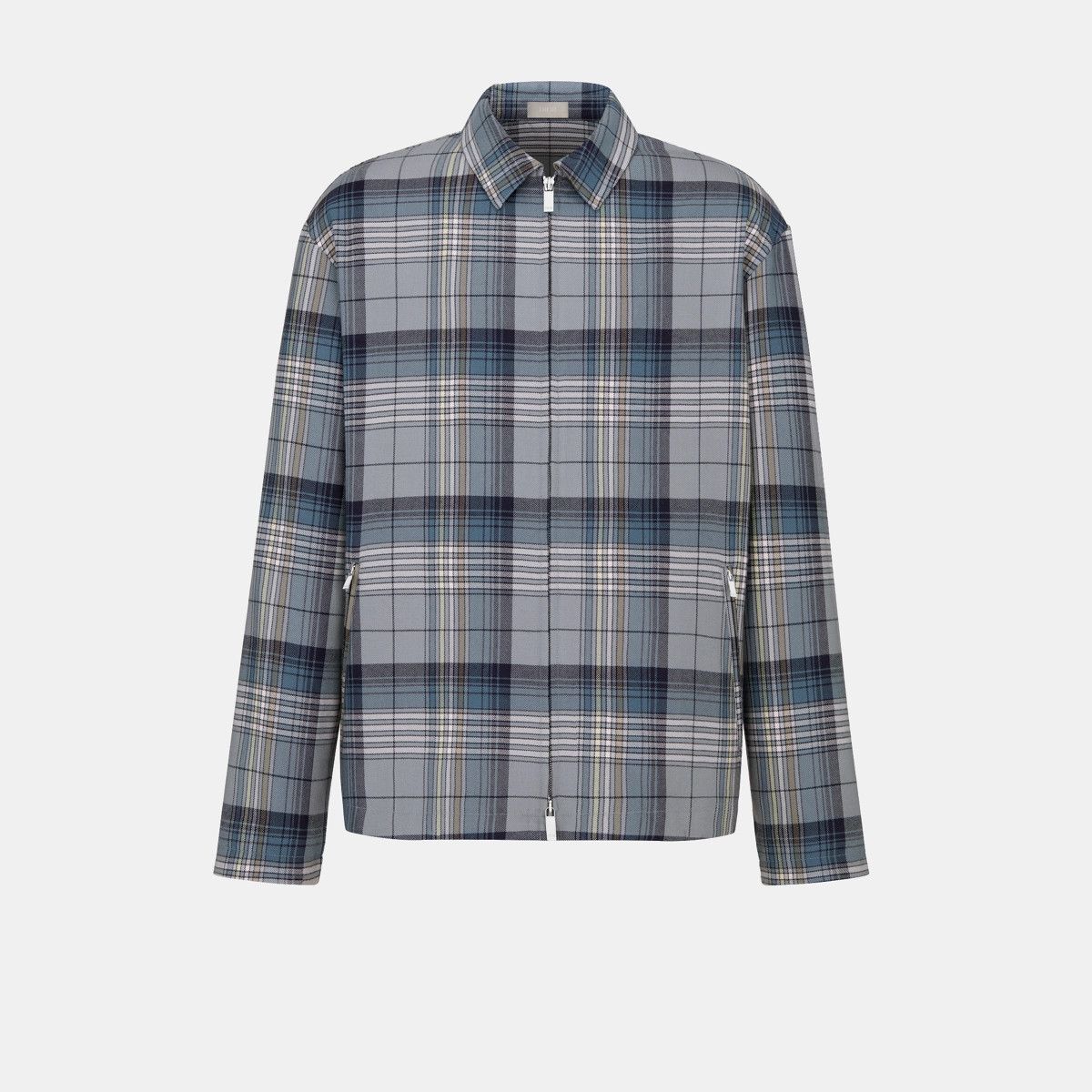 Dior o1bcso1str0326 Checkered Zipped Shirt in Grey Size US S / EU 44-46 / 1 - 1 Thumbnail