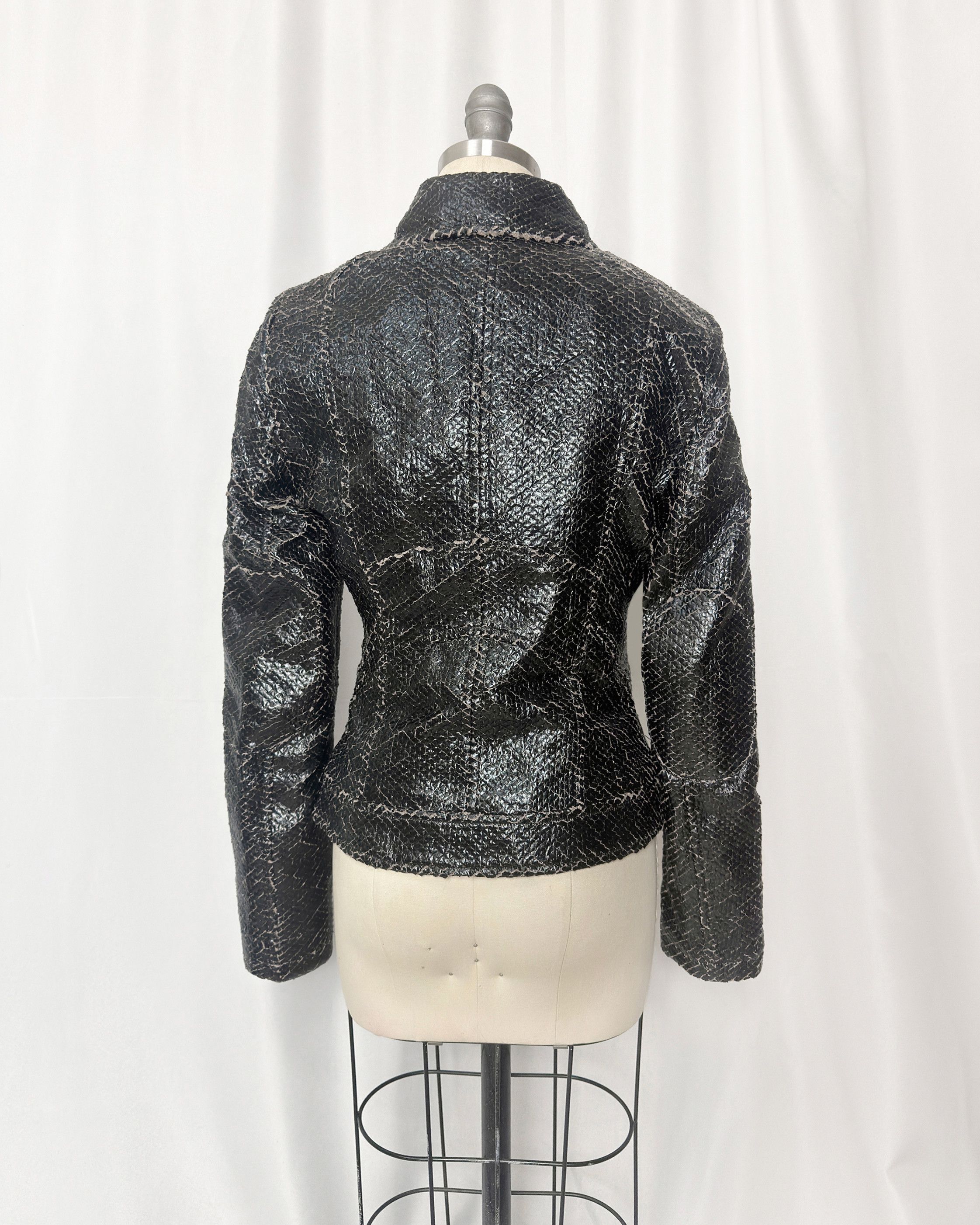 14th Addiction Van Caloen distressed leather biker jacket Size US XXS / EU 40 - 6 Thumbnail