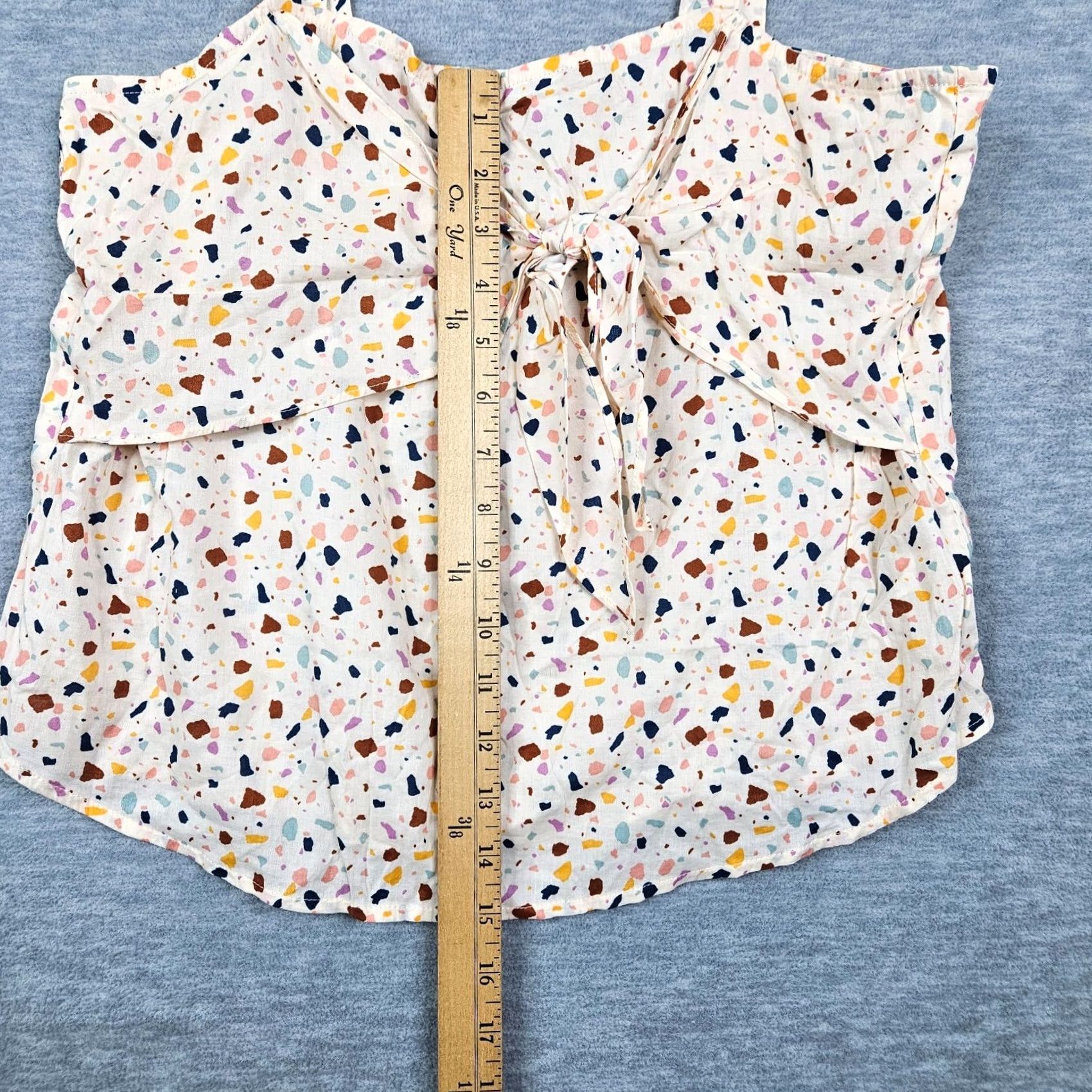 Madewell Madewell Tank Tie Front Terrazzo Cami Top Size 8 Multicolor Sleeveless Cotton Blend Regular Womens New Size M / US 6-8 / IT 42-44 - 4 Thumbnail