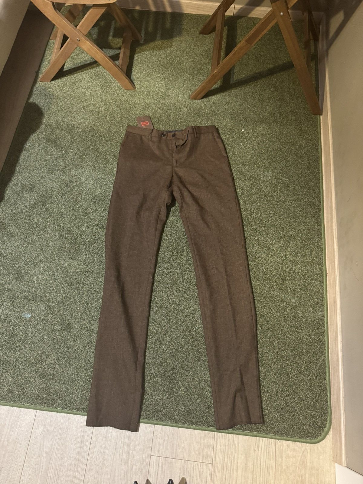 Etro Etro Burgundy wool and viscose blend trousers Size US 29 - 7 Thumbnail