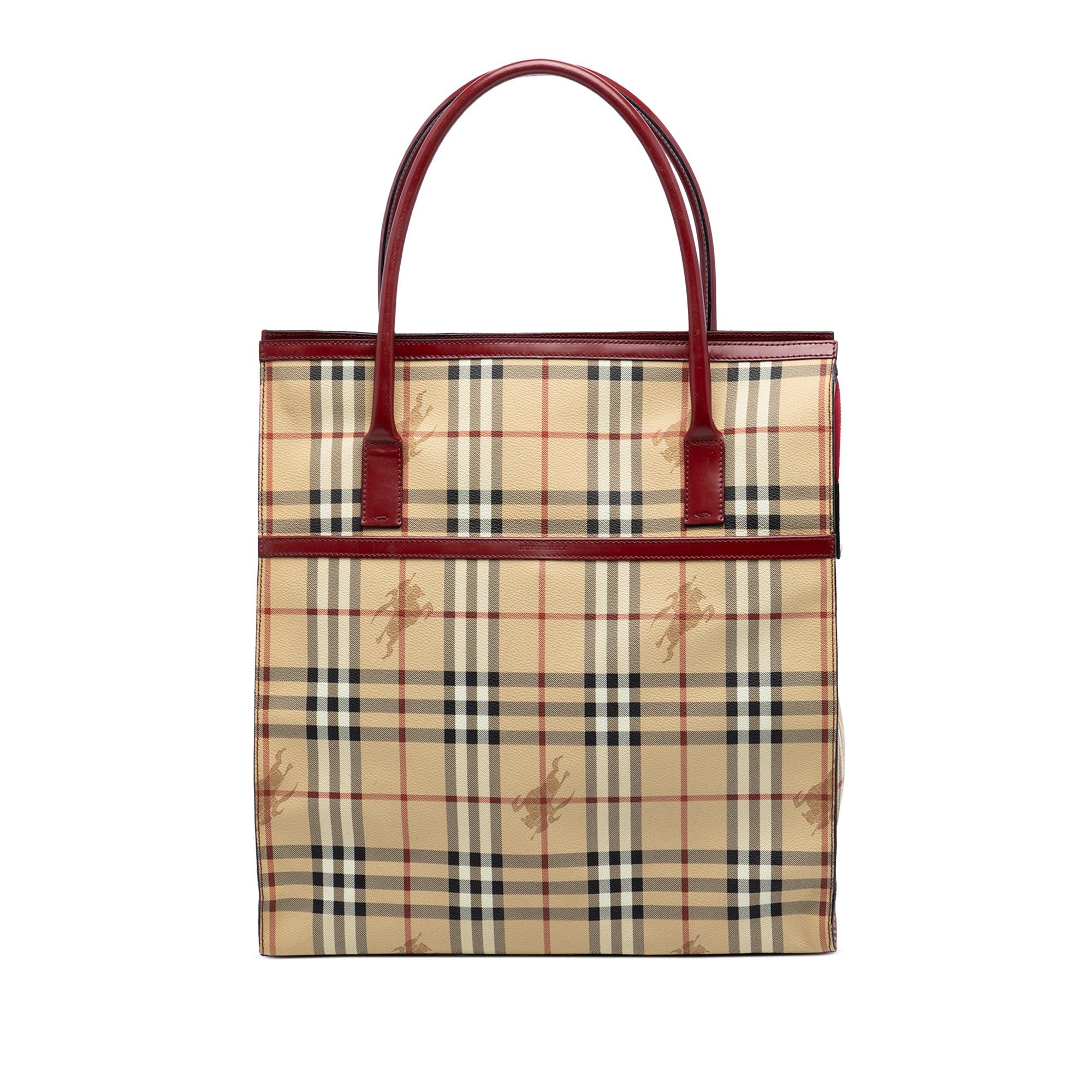 Burberry Haymarket Check Coated Canvas Tote Size ONE SIZE - 1 Thumbnail