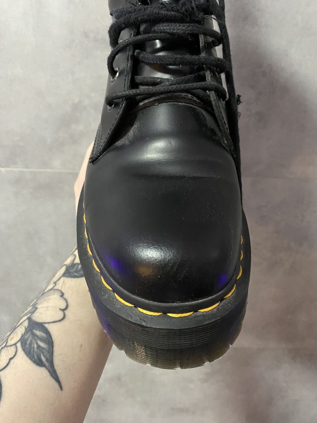 Dr. Martens Dr Martens JADON BOOTS SMOOTH LEATHER PLATFORMS Size US 8 / EU 41 - 5 Thumbnail