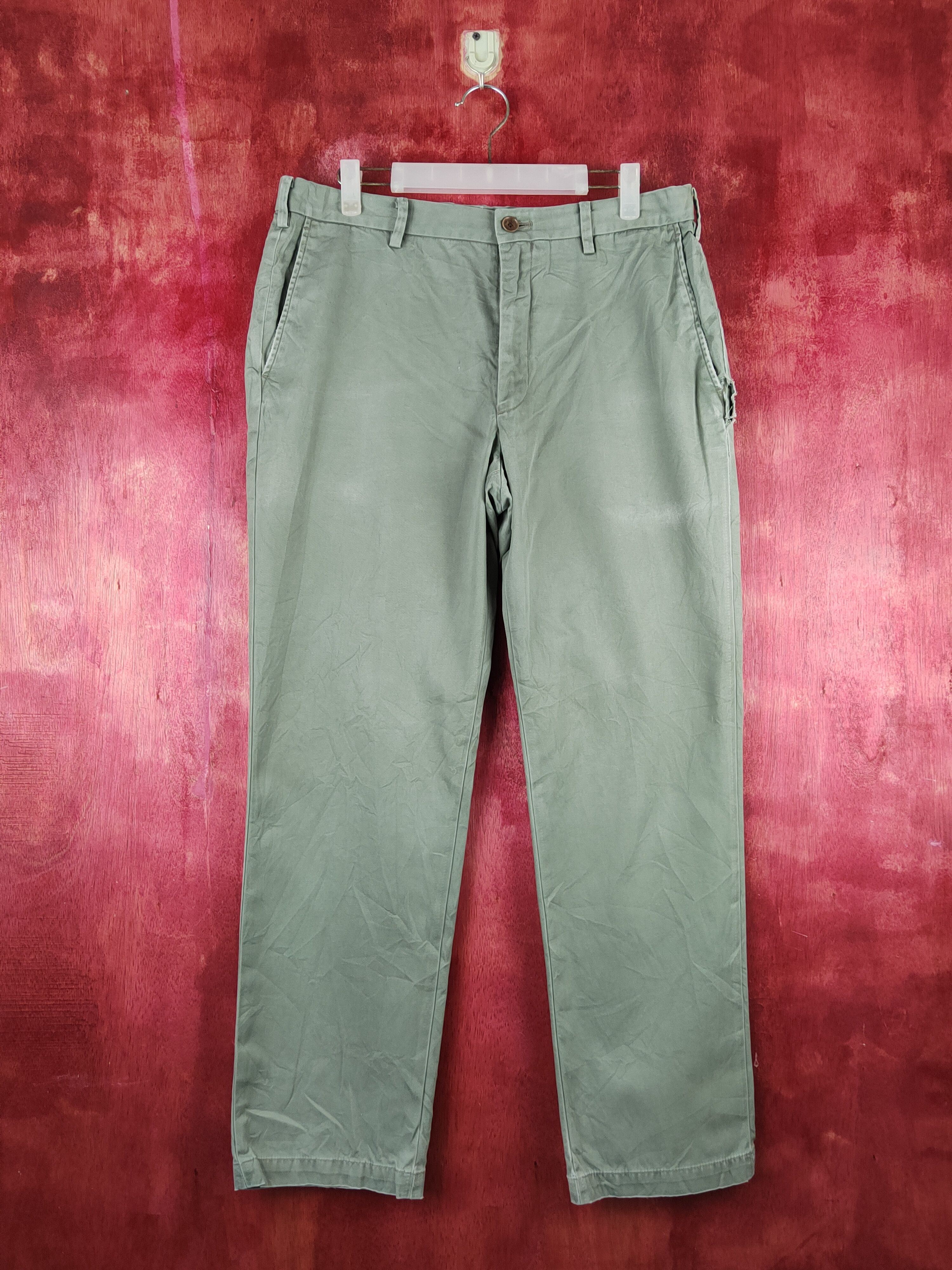 Japanese Brand × Uniqlo Uniqlo Green Multipocket Casual Pants #S1463 Size US 33 - 1 Thumbnail