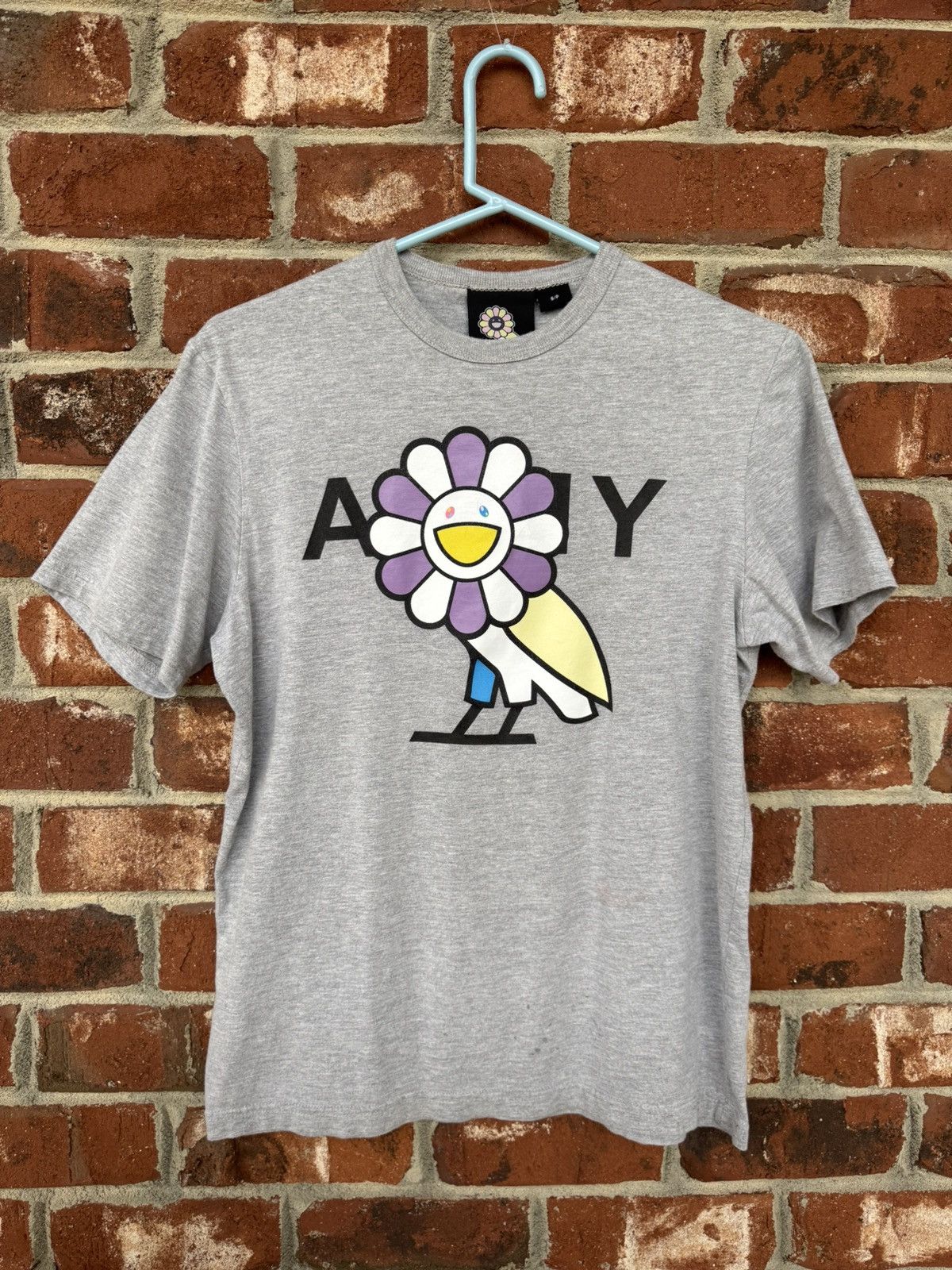 October's Very Own × Takashi Murakami OVO x Takashi Murakami Gray Surplus Flower Owl T-Shirt Size US S / EU 44-46 / 1 - 1 Thumbnail