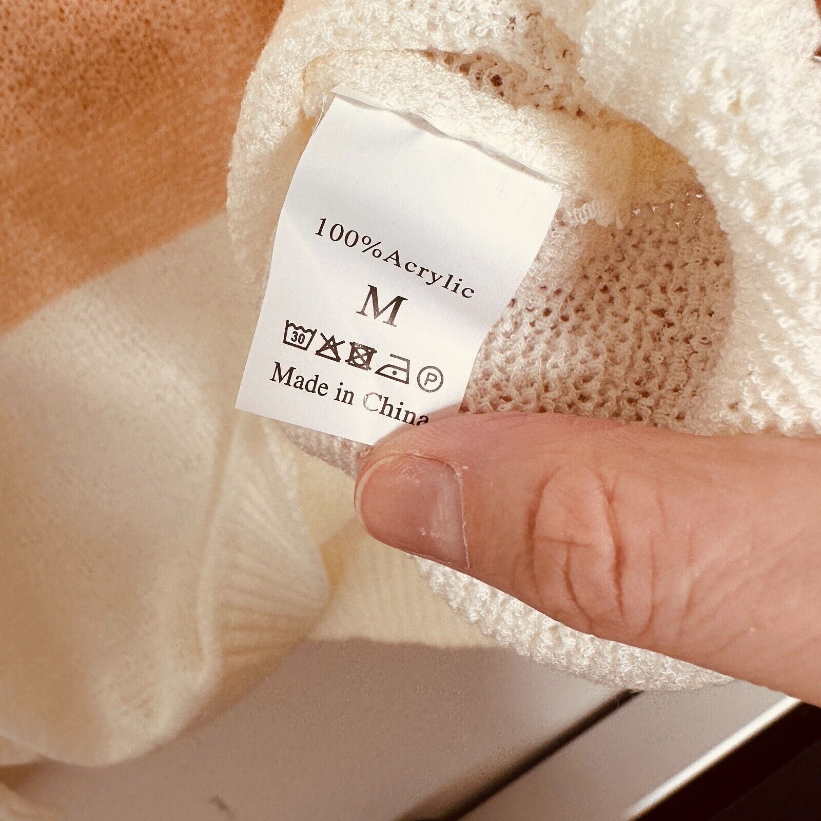 Other Newbury Kustom Peach & Cream Color Block Round Neck Sweater Size M / US 6-8 / IT 42-44 - 5 Thumbnail