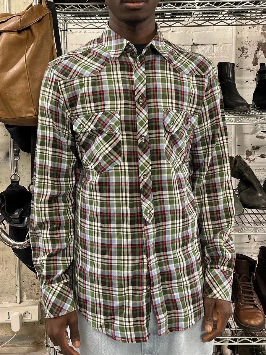 Dolce & Gabbana 2000s Dolce & Gabbana Green Checkered Shirt Size US M / EU 48-50 / 2 - 1 Thumbnail