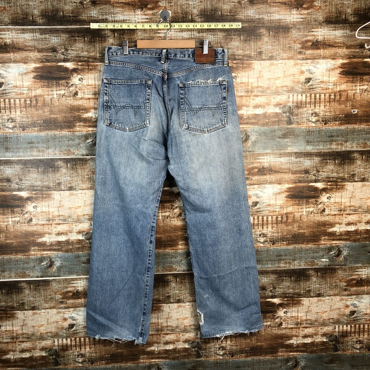 Edwin DLL Edwin Blue selvedge Distressed ripped Denim Pants #C250 Size US 34 / EU 50 - 16 Thumbnail