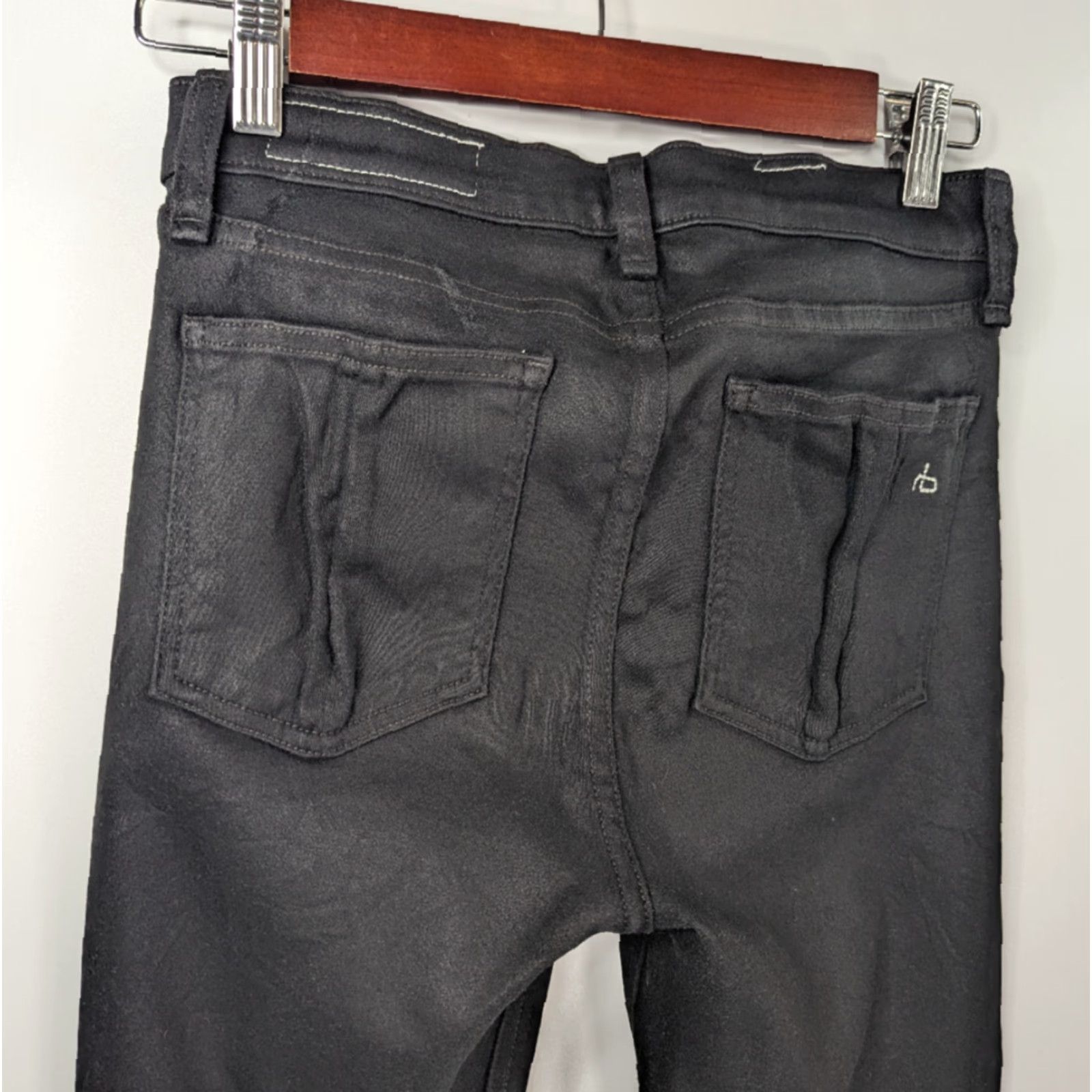 Rag & Bone Rag & bone Women Jeans Coated Black High Rise Skinny 28 Stretch W1513R016 - Regular Size - Women - Black - Skinny Jeans - 28 - Rag & Bone - W1513R016 Size 28" / US 6 / IT 42 - 7 Thumbnail