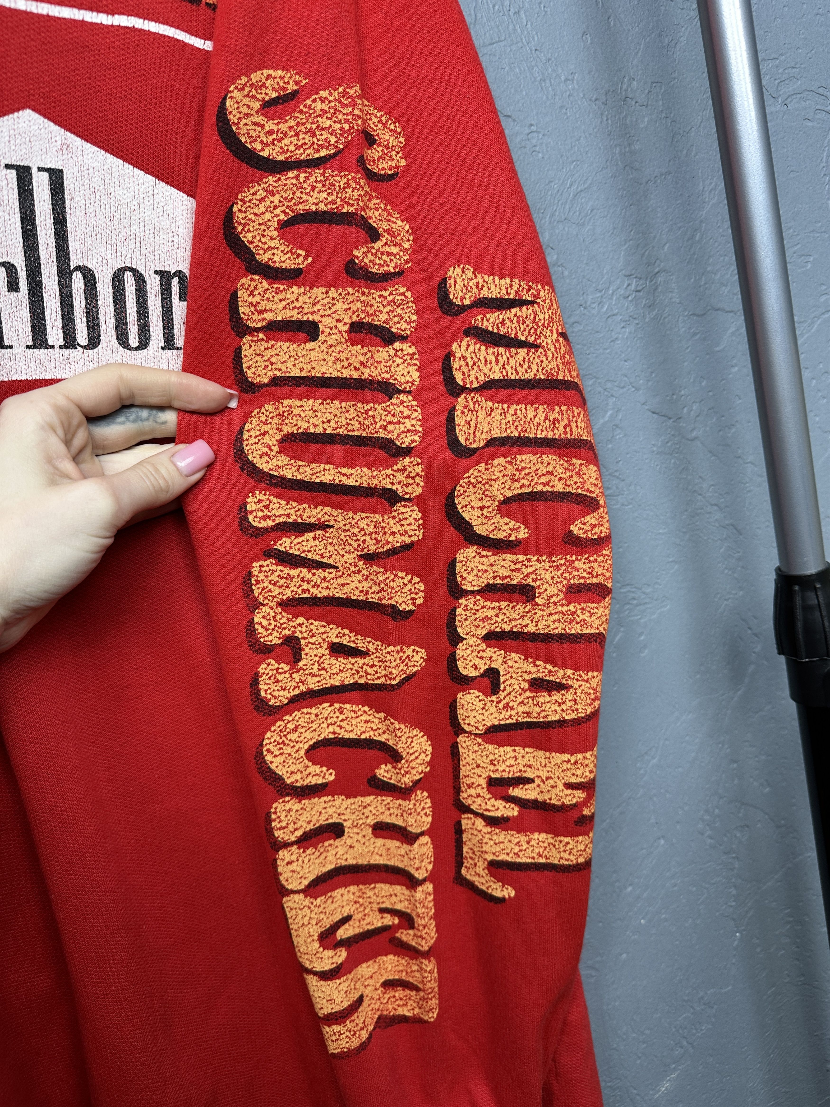 Marlboro Michael Schumacher Ferrari Marlboro 90s Vintage Mens Hoodie Size US XXL / EU 58 / 5 - 8 Thumbnail
