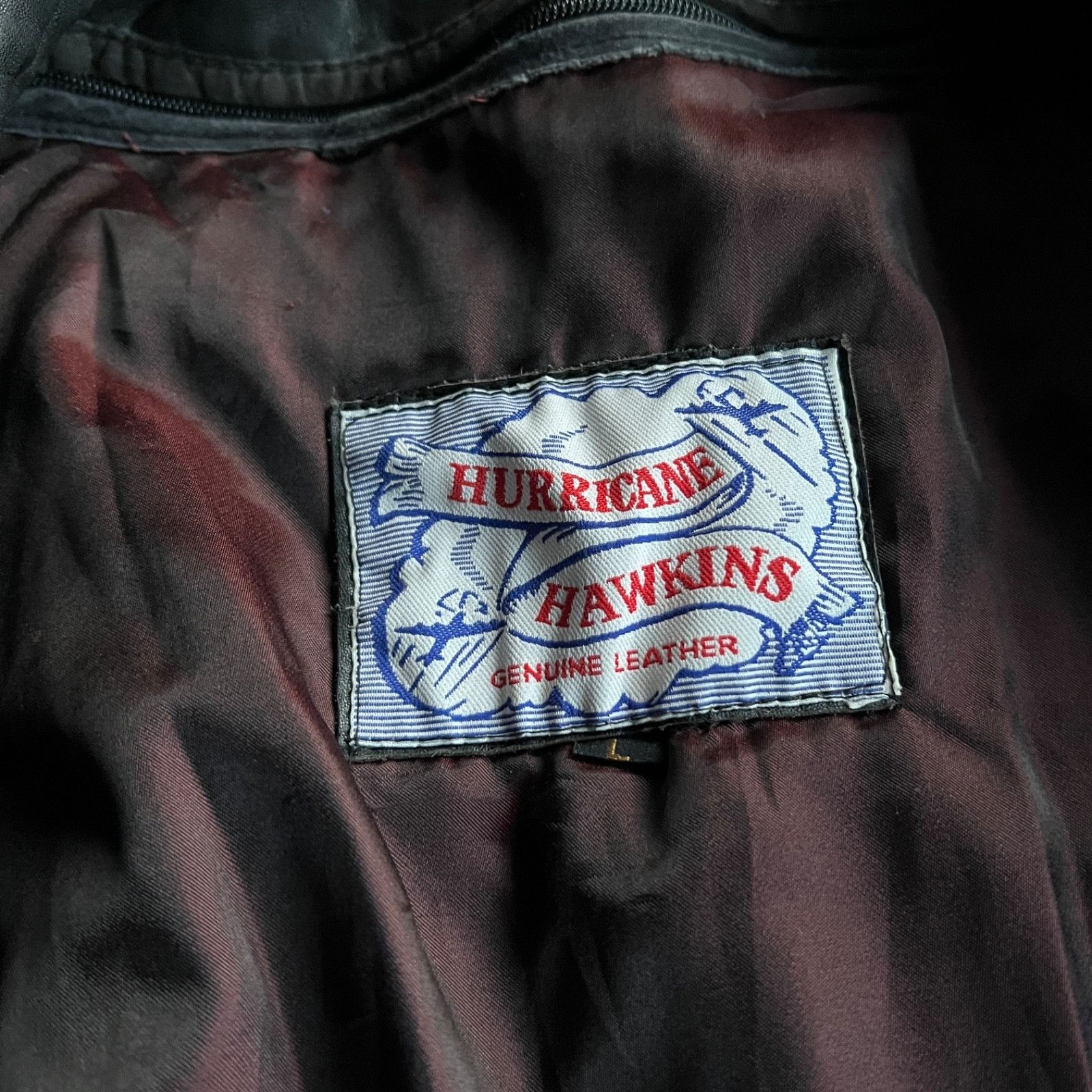 Leather Vintage Hurricane Hawkins Leather Biker Moto Jacket 9732AC Size US L / EU 52-54 / 3 - 4 Thumbnail