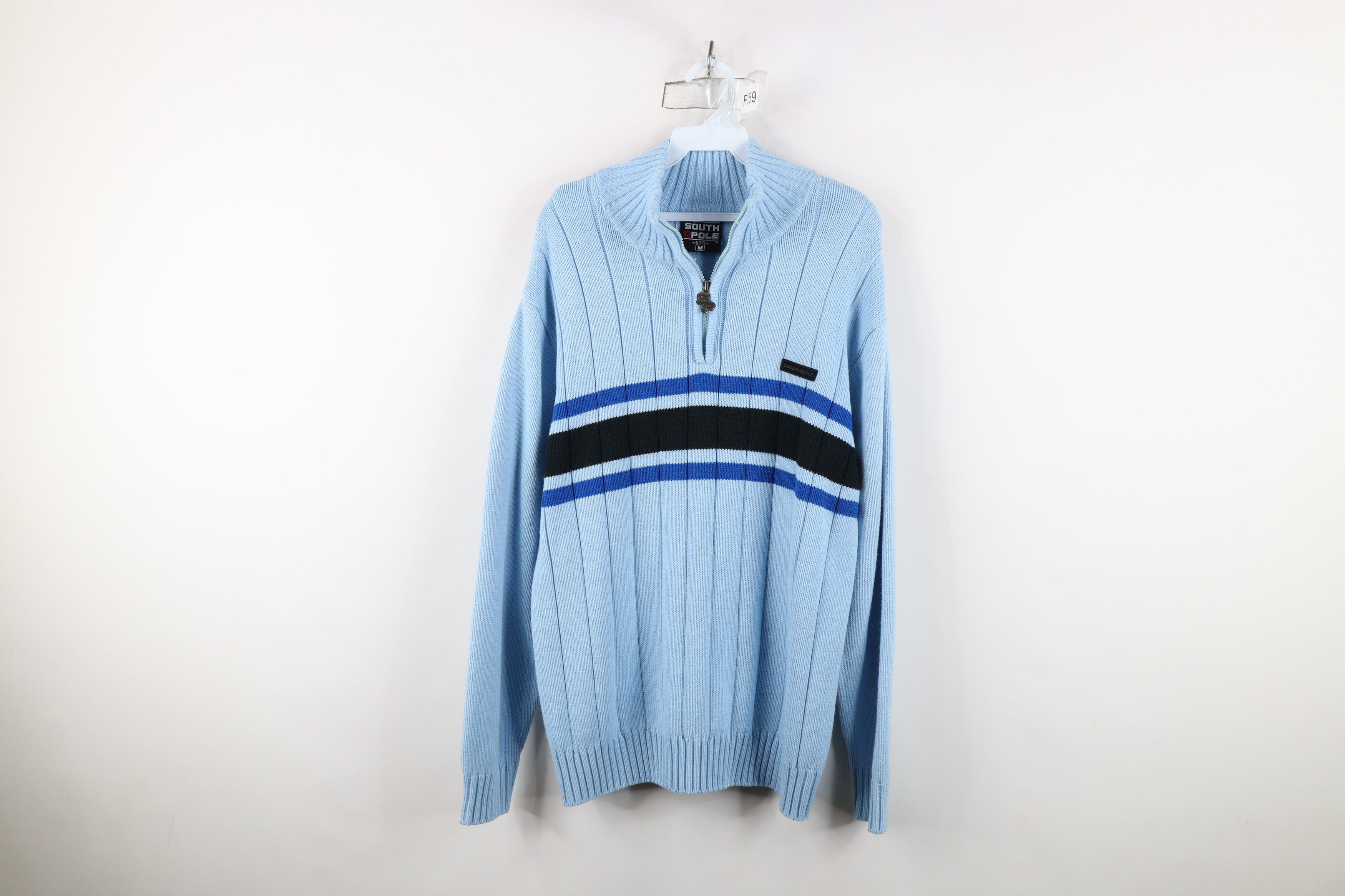 Southpole Vintage 90s Y2K Southpole Ribbed Knit Half Zip Sweater Size US M / EU 48-50 / 2 - 1 Thumbnail