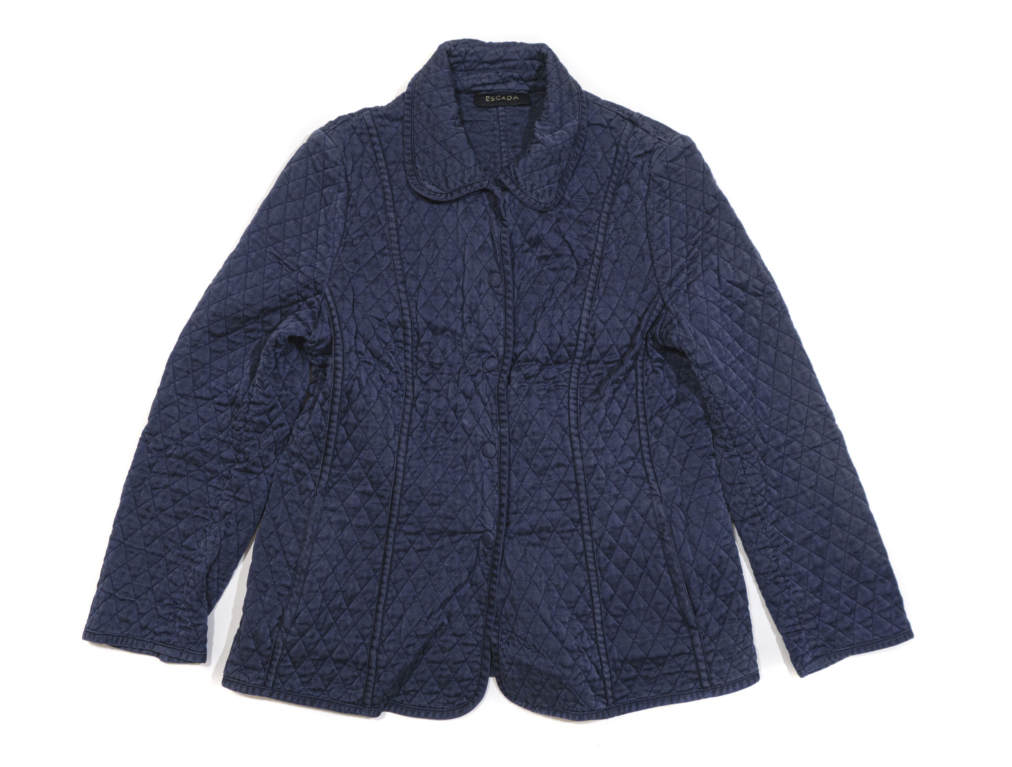 Escada × Escada Sport 00S Silk Quilted Jacket Vintage Size L / US 10 / IT 46 - 1 Thumbnail