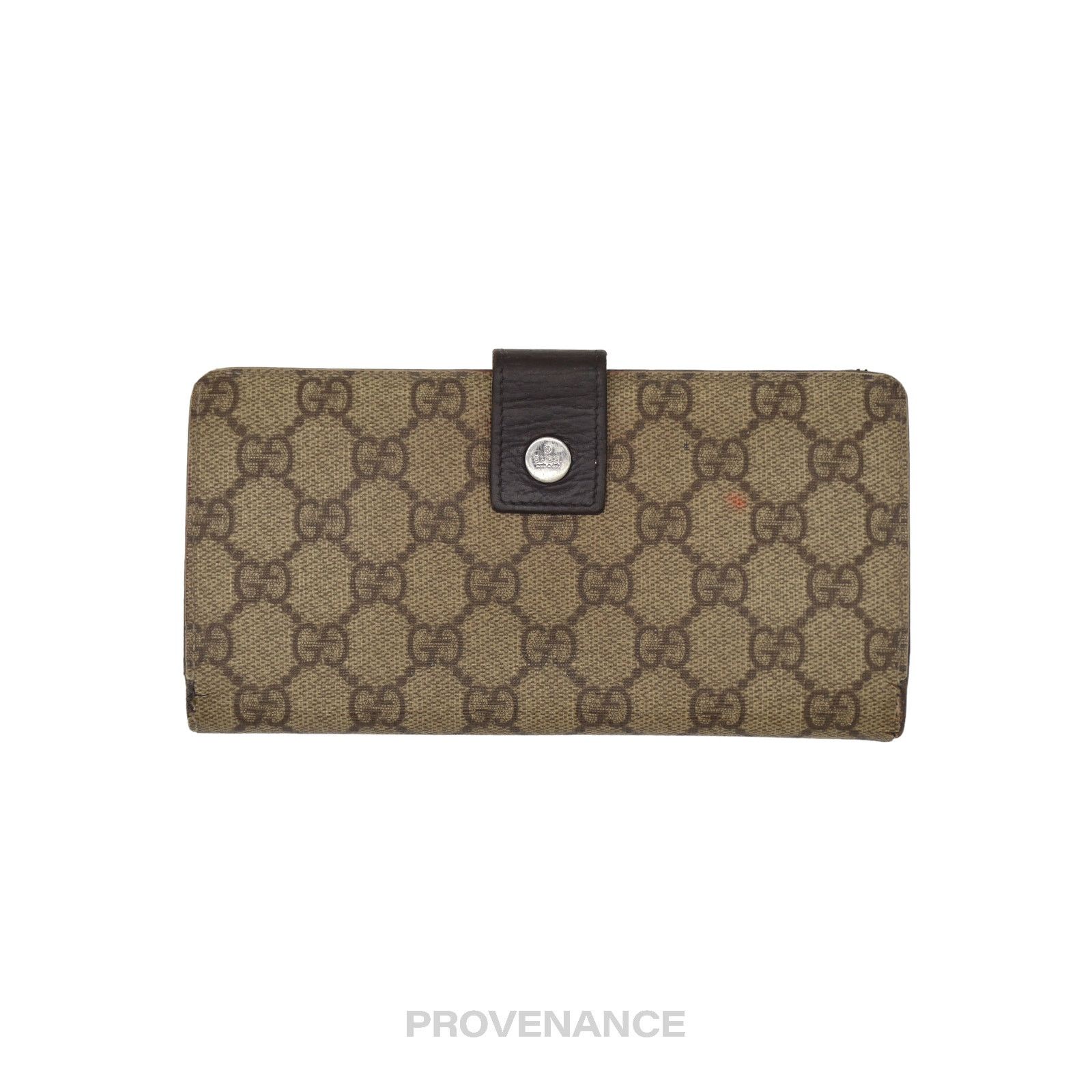 Gucci 🔴 Gucci Long Wallet - GG Supreme Brown Size ONE SIZE - 1 Thumbnail