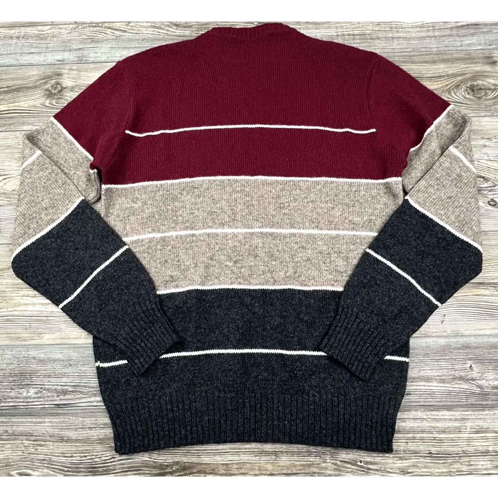 Vintage Jersild Usa Mens 1XL Sweater Striped Wool Blend Career Casual Office, Men's — image 5 of 6