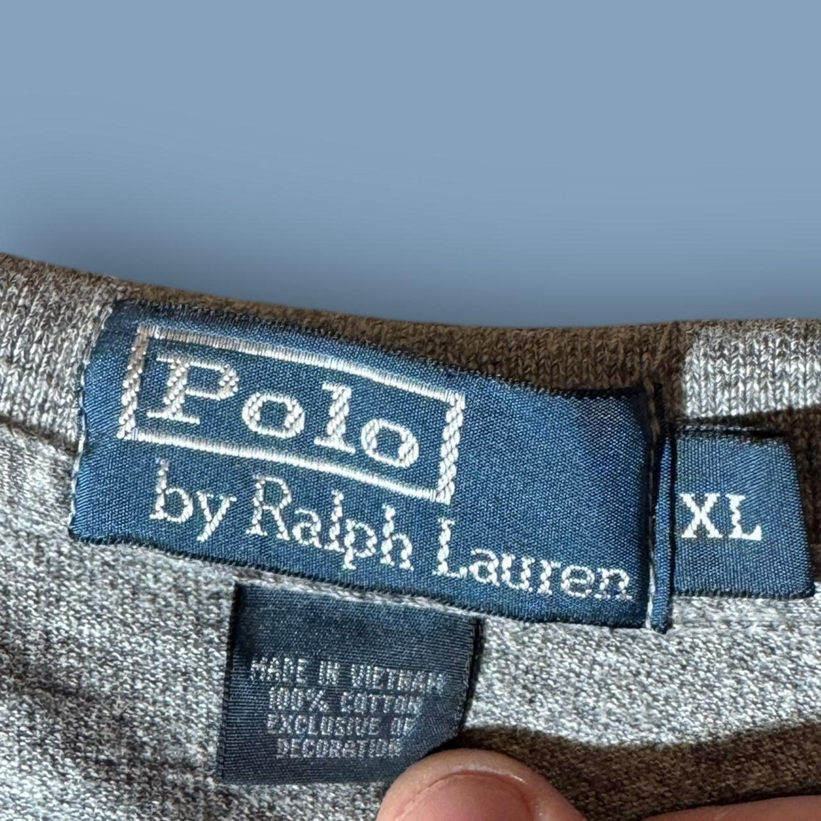 Polo Ralph Lauren Vintage Grey Polo Ralph Lauren polo shirt Size US XL / EU 56 / 4 - 4 Thumbnail