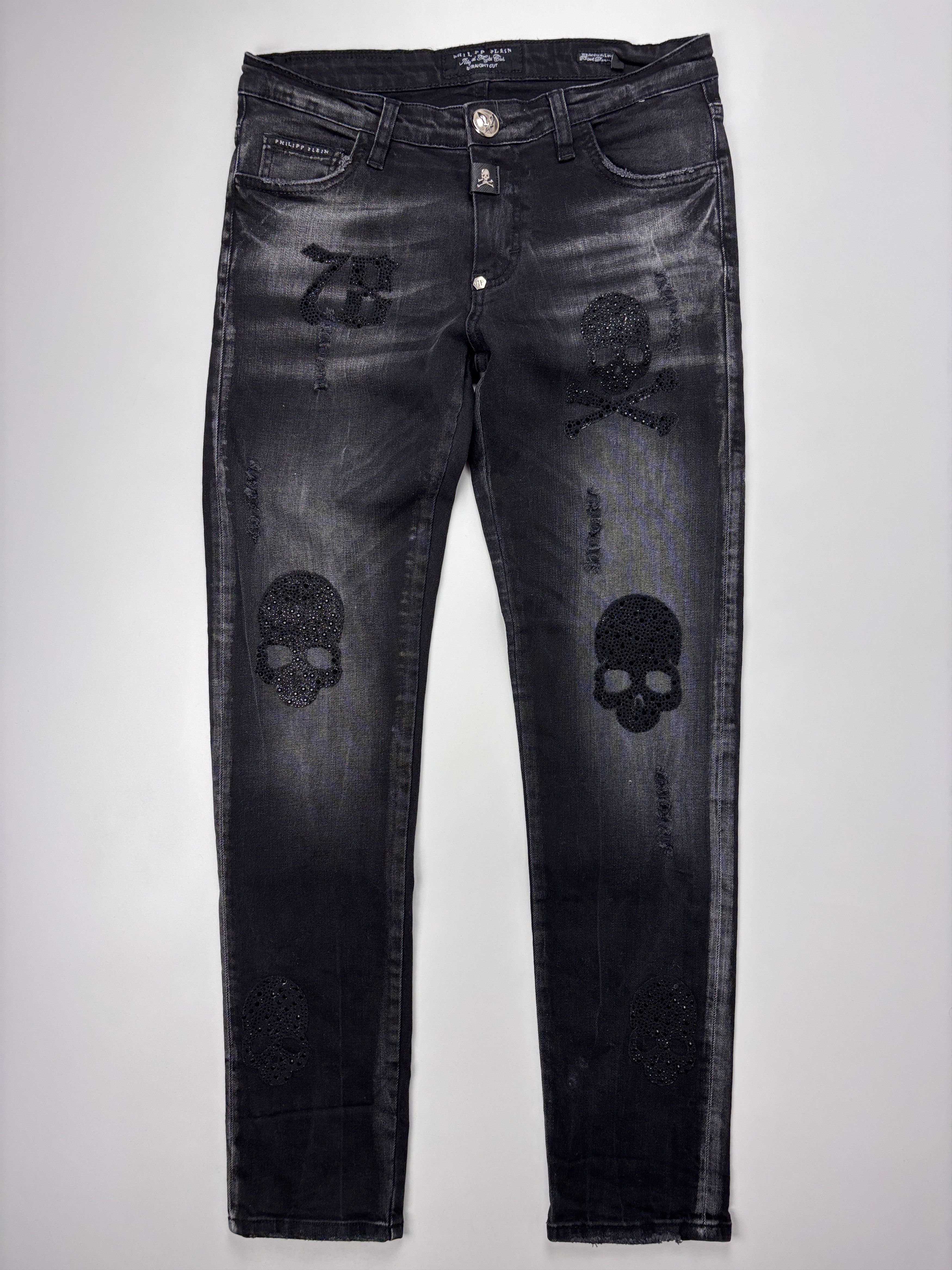 Philipp Plein Womens Philipp Plein Jeans Black/Gray Size 28 Size 28" / US 6 / IT 42 - 1 Thumbnail