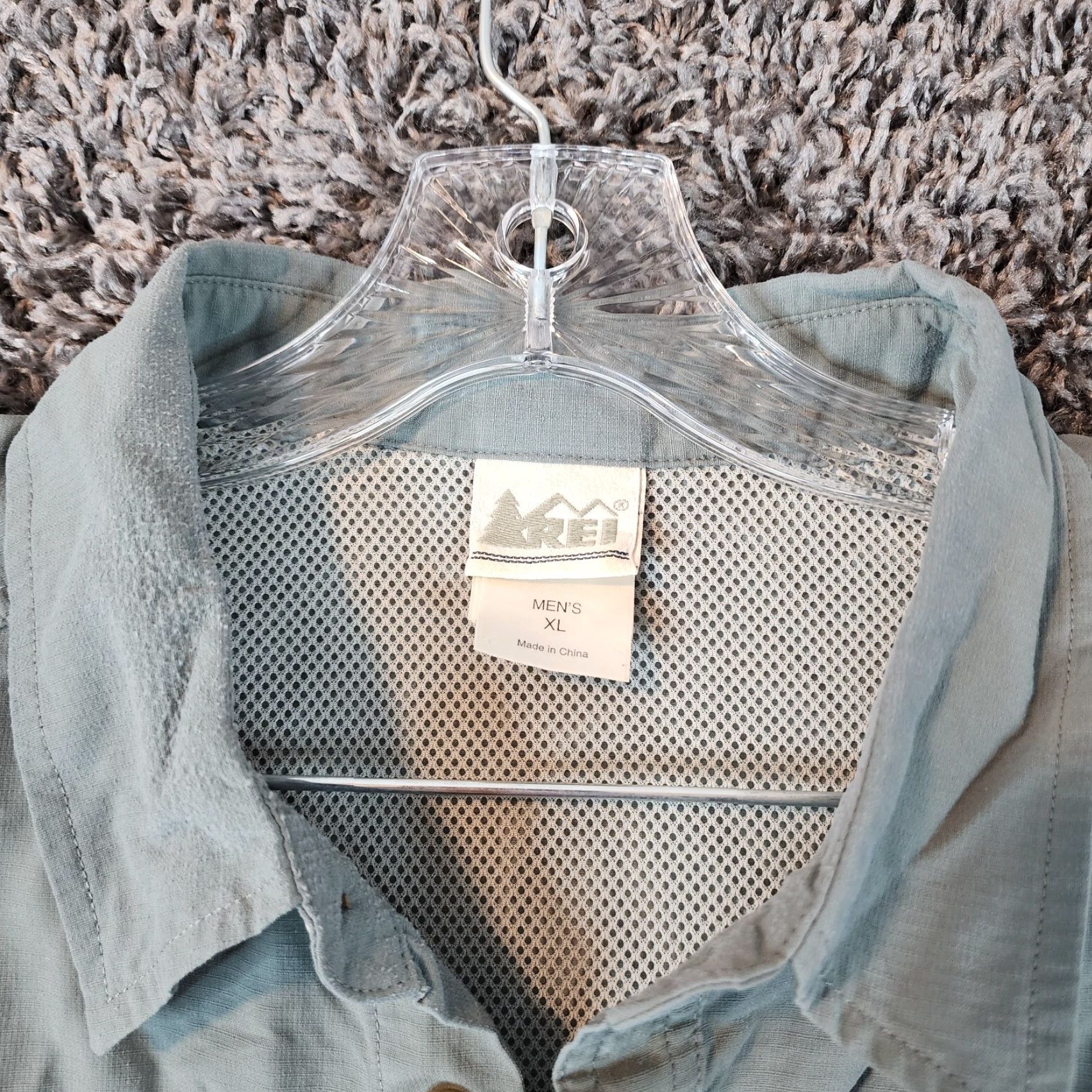 Vintage REI Outdoor Short Sleeve Button-Up Shirt XL Blue Mens with Pockets Size US 36 / EU 52 - 5 Thumbnail