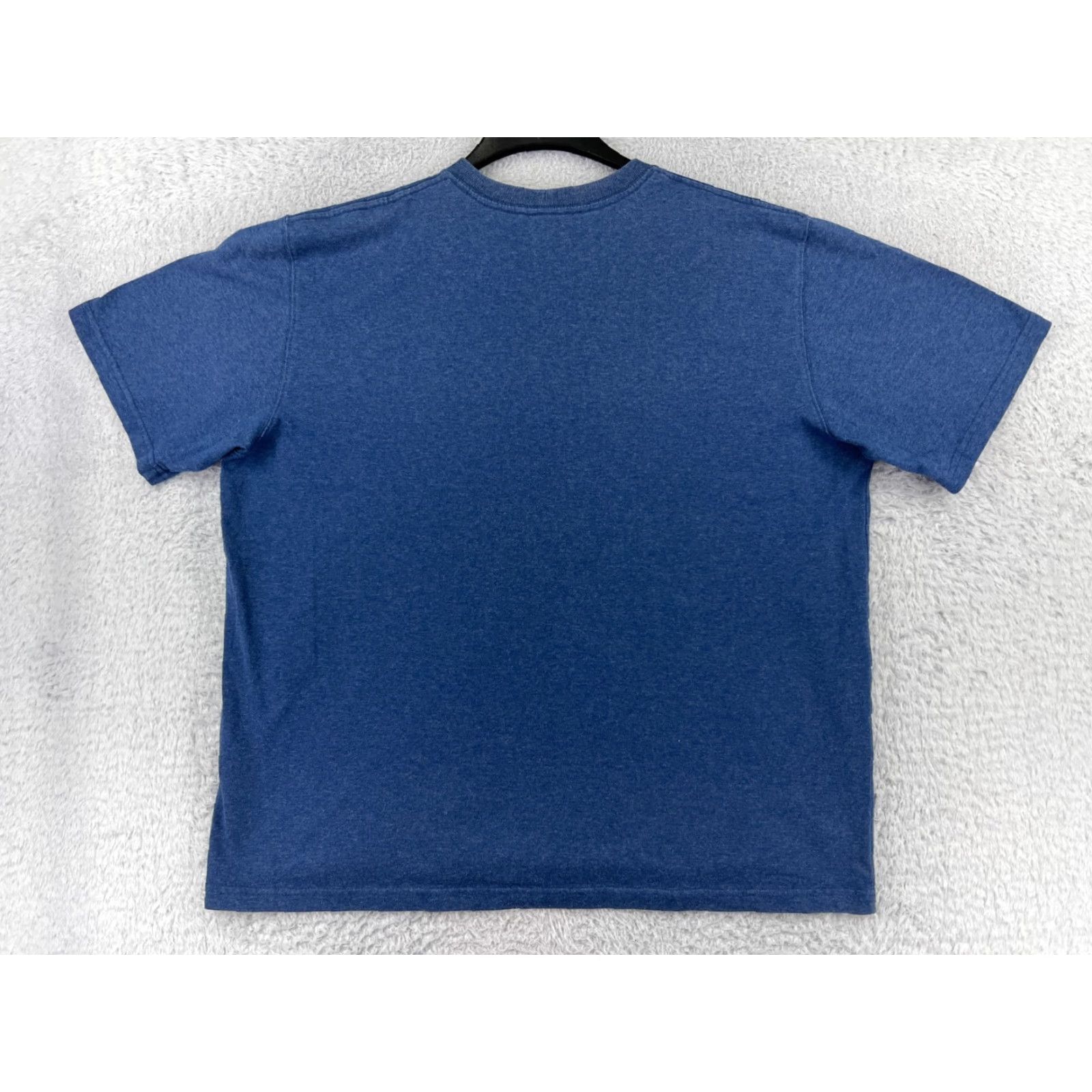 Carhartt Carhartt Men's XL Blue Short Sleeve Shirt K87 Cotton Jersey Crew Neck with Pocket Size US XL / EU 56 / 4 - 2 Thumbnail