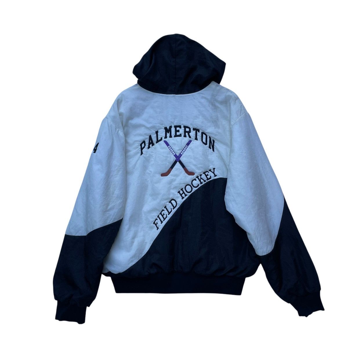 NHL × Rennoc 💥Vintage Renoc Bomber Asymmetrical Hooded Hockey Jacket Size US XL / EU 56 / 4 - 1 Thumbnail