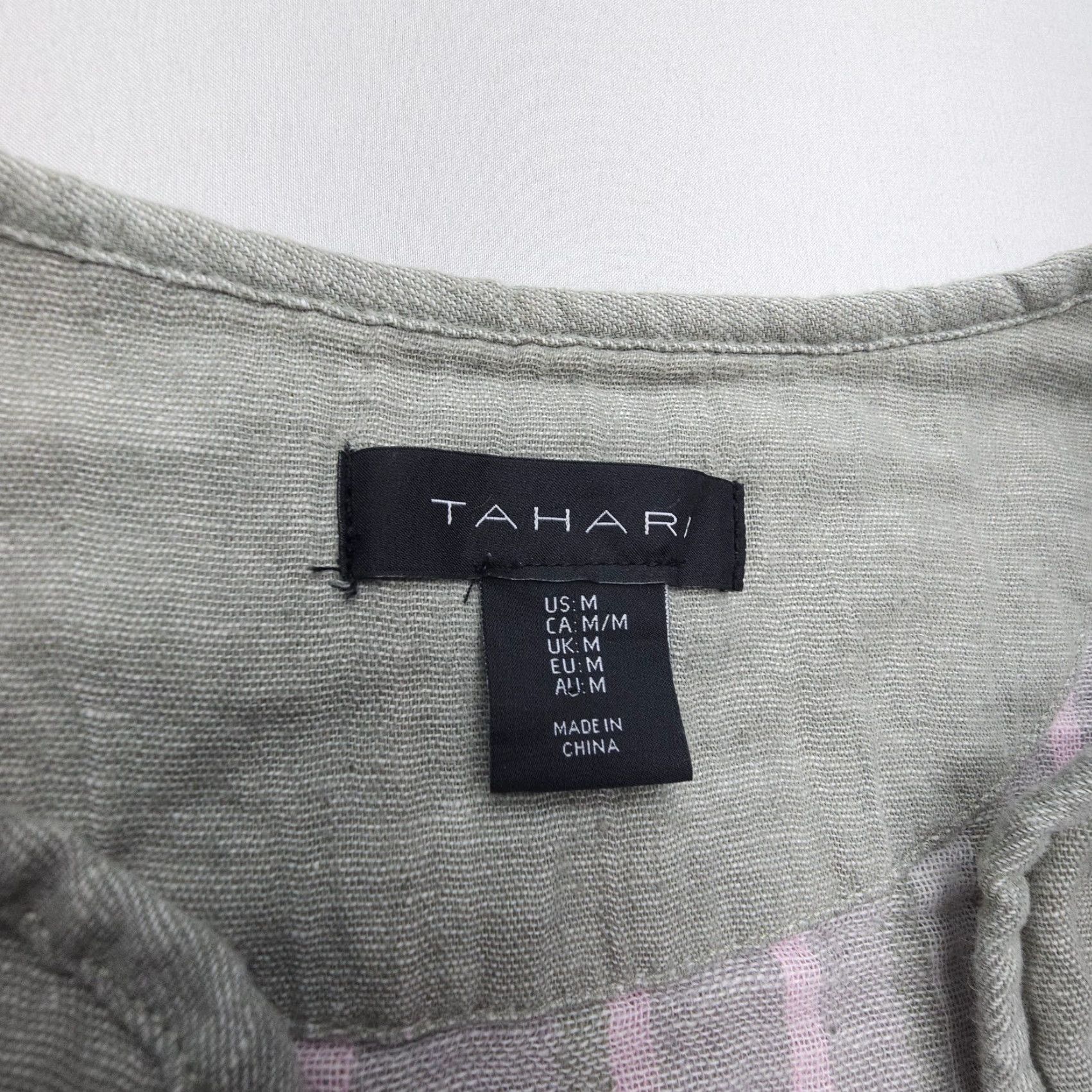 Talbots Talbots Open Jacket Womens Medium Green Linen Blend Casual Lightweight with Pockets Size M / US 6-8 / IT 42-44 - 4 Thumbnail