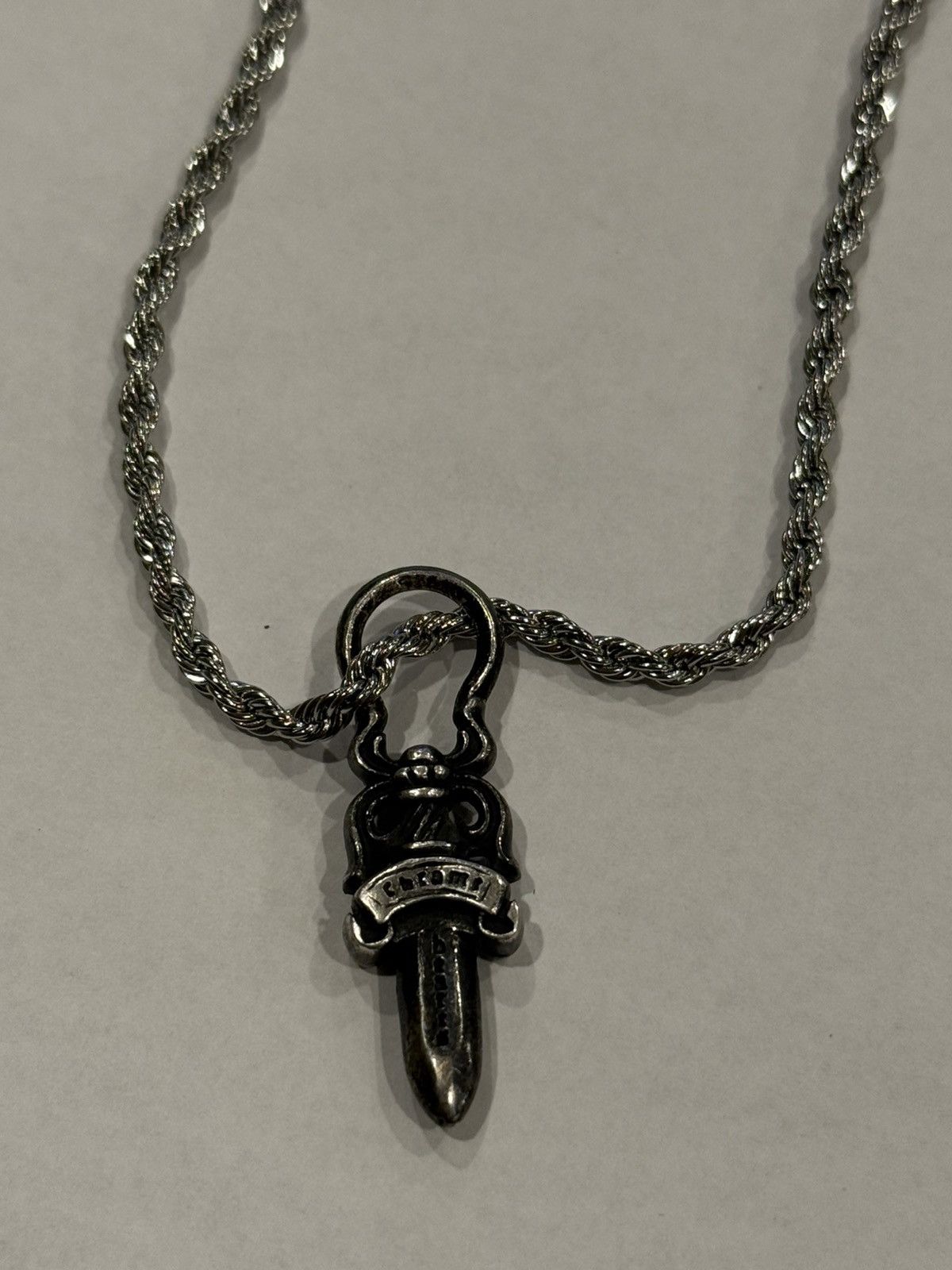 Chrome Hearts Chrome Hearts Dagger Pendant Silver Rope Chain Necklace 925 Size ONE SIZE - 8 Thumbnail