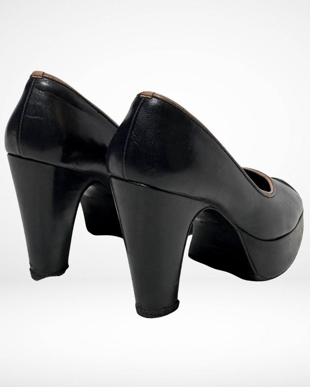 Miu Miu SS03 Peep Toe Horse Hoof Pumps Size US 5 / IT 35 - 6 Thumbnail