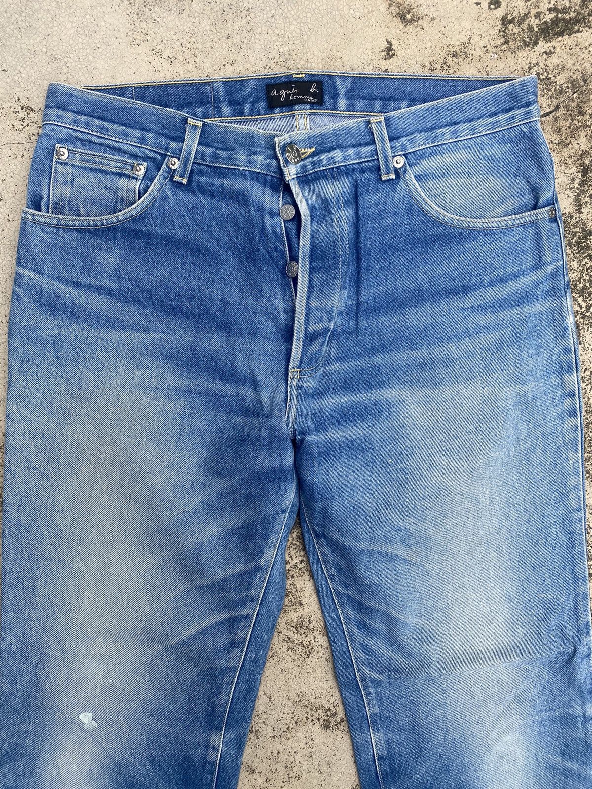 Designer × Japanese Brand × agnes b. Agnes B Homme Loose Faded Jeans Size US 32 / EU 48 - 2 Thumbnail