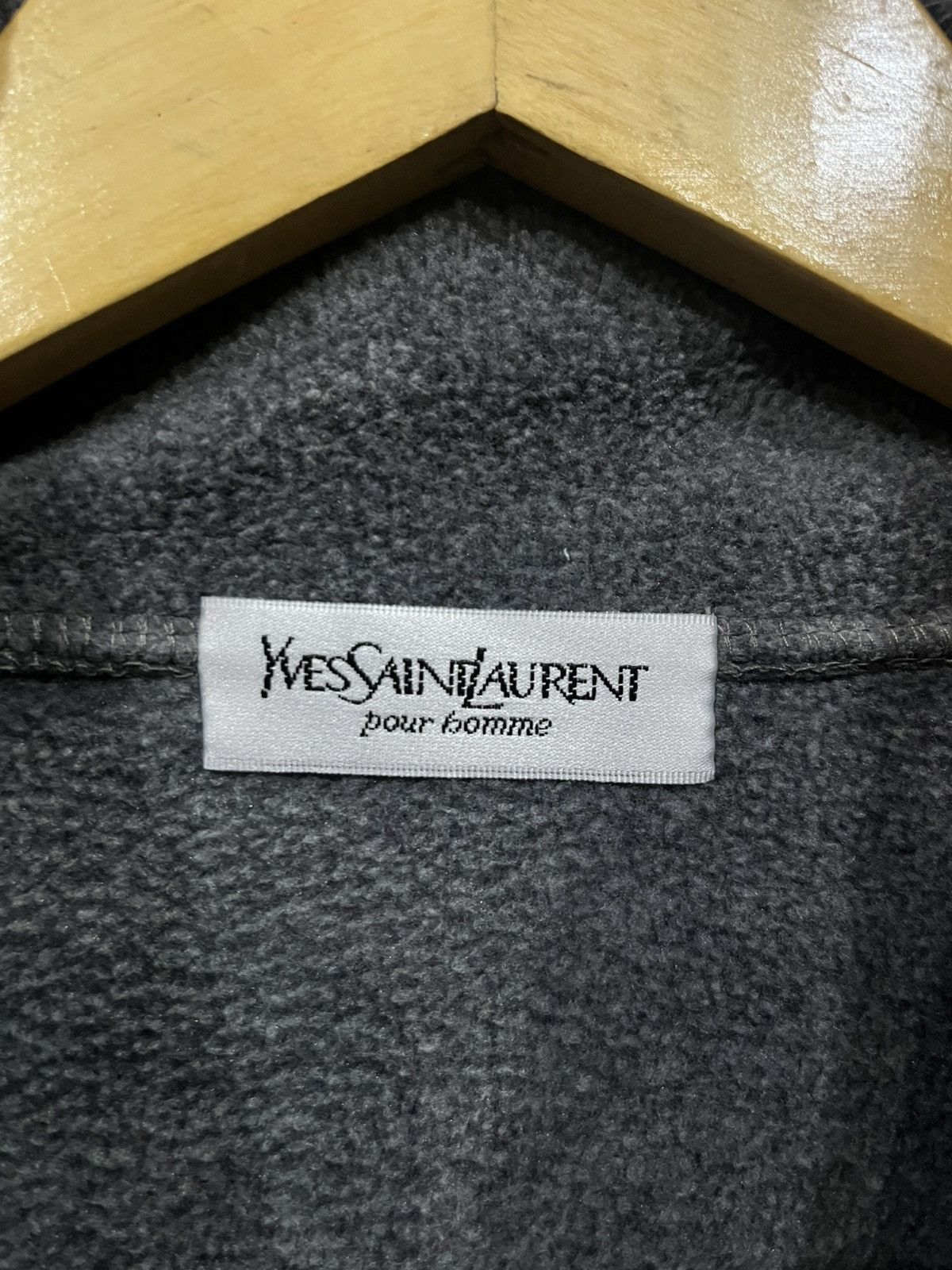 Yves Saint Laurent Yves Saint Laurent Fleece Jacket Ysl Half Zip Size US L / EU 52-54 / 3 - 4 Thumbnail