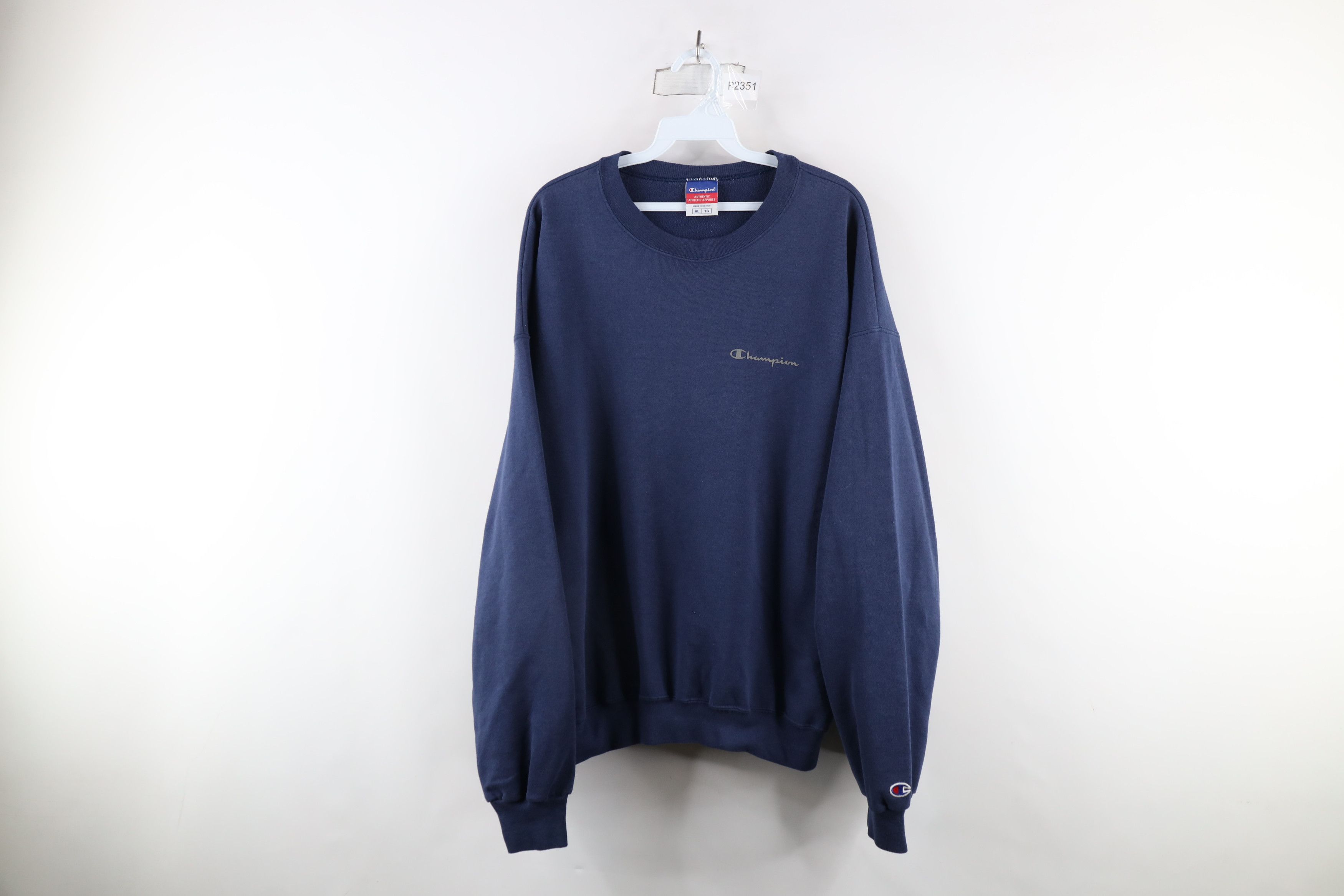 Navy Blue Xl Champion Sweatshirt Hooded Sweatshirt Champion