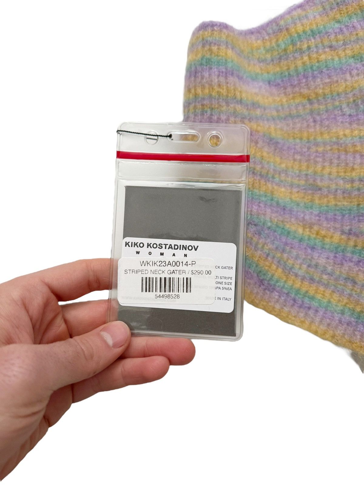 Kiko Kostadinov Striped Muffler Neck Gaiter Scarf Size ONE SIZE - 2 Thumbnail