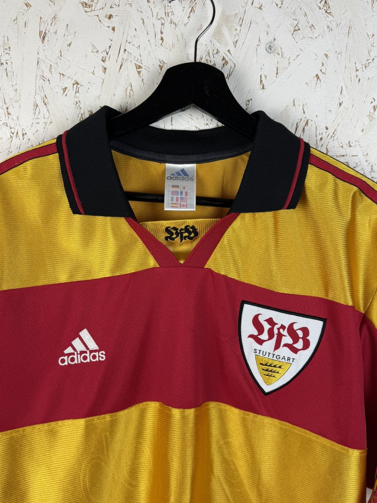 Adidas Adidas VfB Stuttgart 1999/00 Third Kit Soccer Jersey Gold L Size US L / EU 52-54 / 3 - 2 Thumbnail