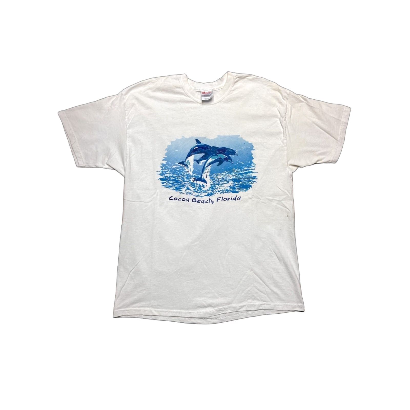 Vintage VINTAGE Beach T-Shirt Mens XL Cocoa Beach Florida Ocean Dolphins Wildlife Sea Animals White Size US XL / EU 56 / 4 - 1 Thumbnail