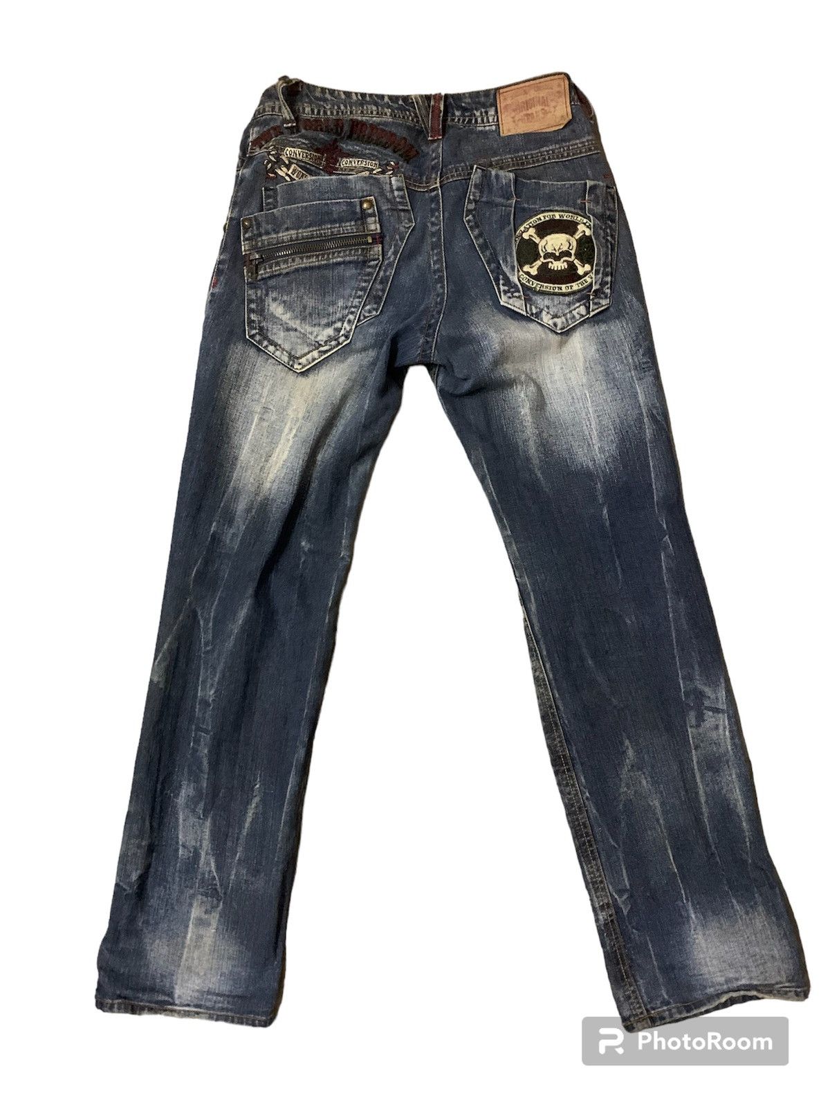 If Six Was Nine Original Jeans The World Freedom Flare Denim Jeans Size US 34 / EU 50 - 2 Thumbnail