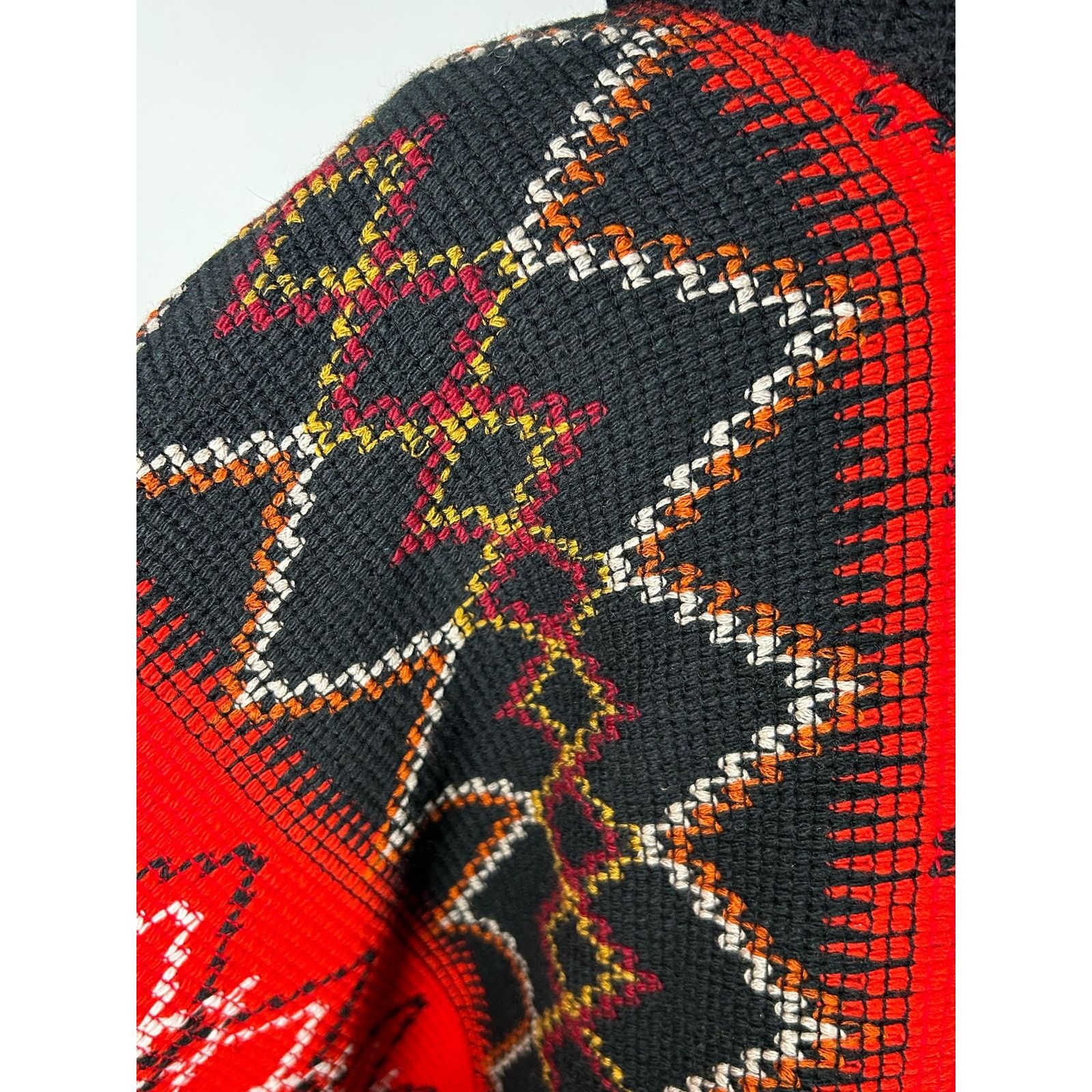 Other Vintage 1970s 70s Hippie Boho Tapestry Style Fringed Cape, Size ONE SIZE - 4 Thumbnail