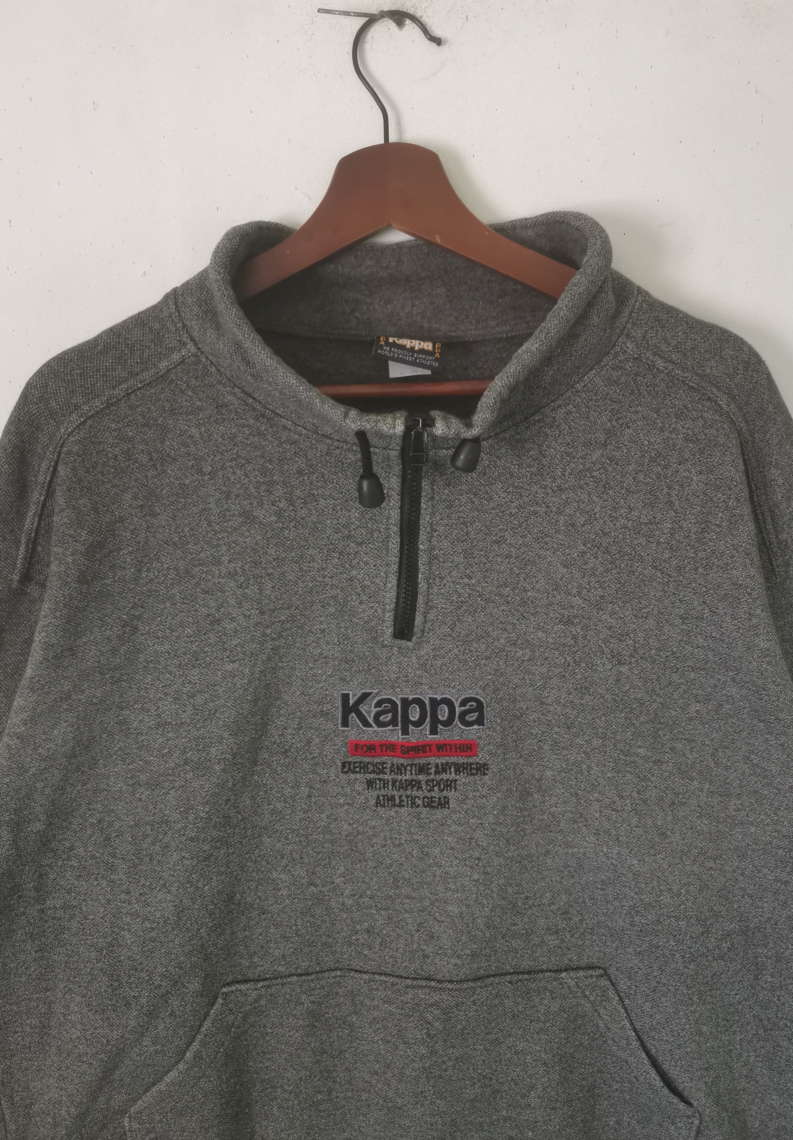 Rare Kappa sweatshirt half zipper grey colour