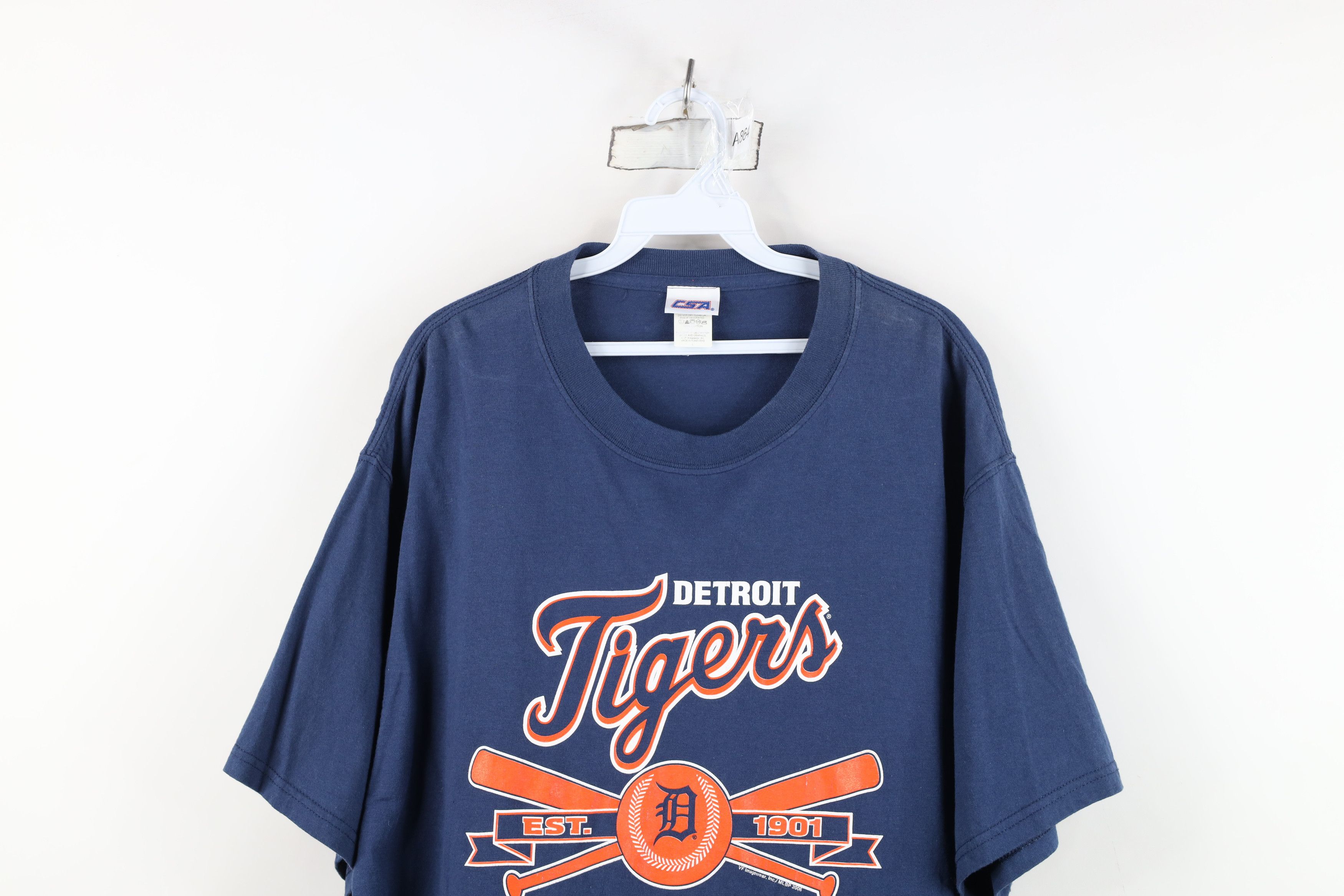 Vintage Vintage Y2K 2006 Spell Detroit Tigers Baseball T-Shirt Blue Size US L / EU 52-54 / 3 - 2 Thumbnail