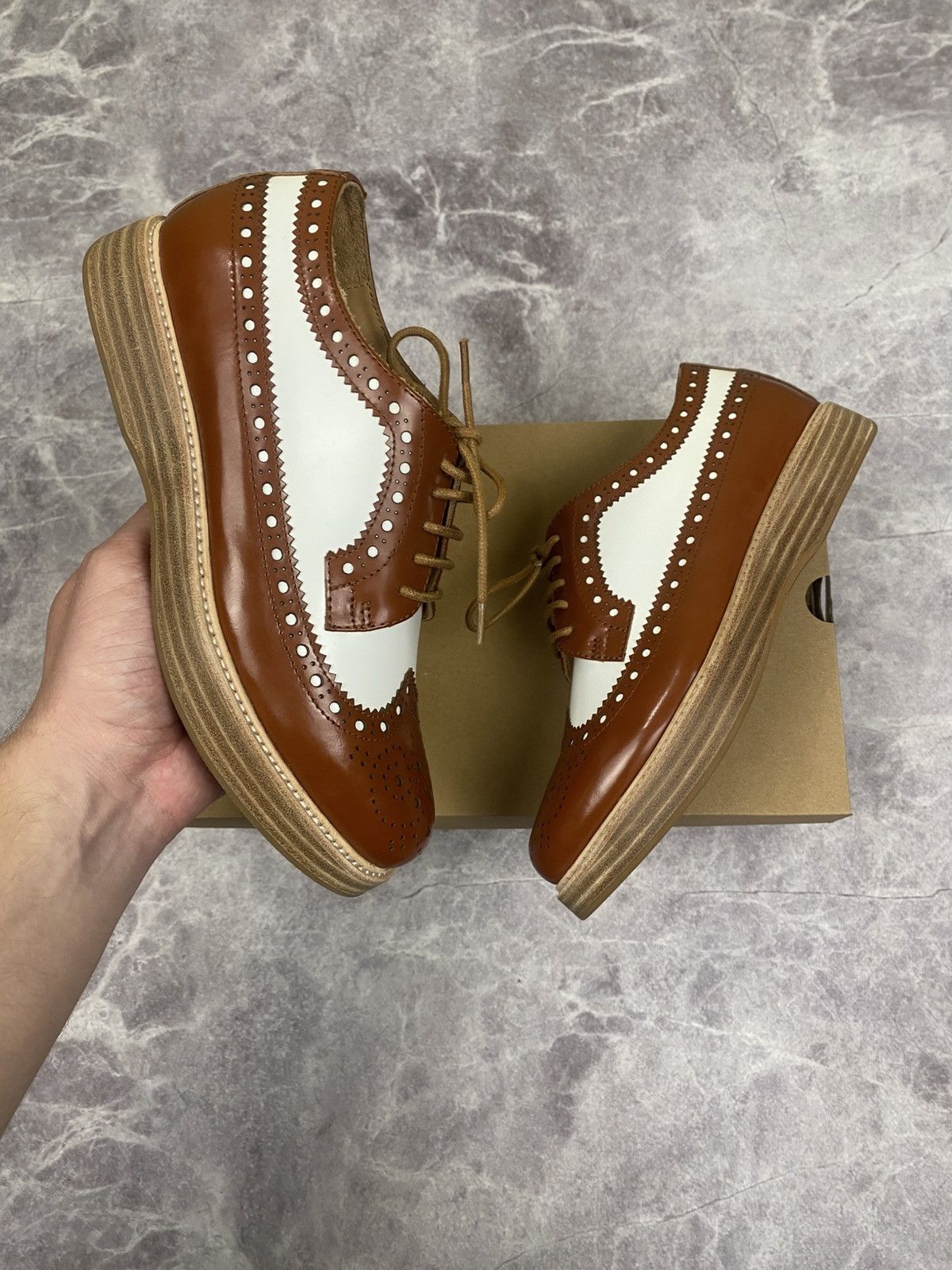 Church's Church’s Opal Budapester Lace-up Brogues Platform Shoes 38 Size US 8 / IT 38 - 1 Thumbnail