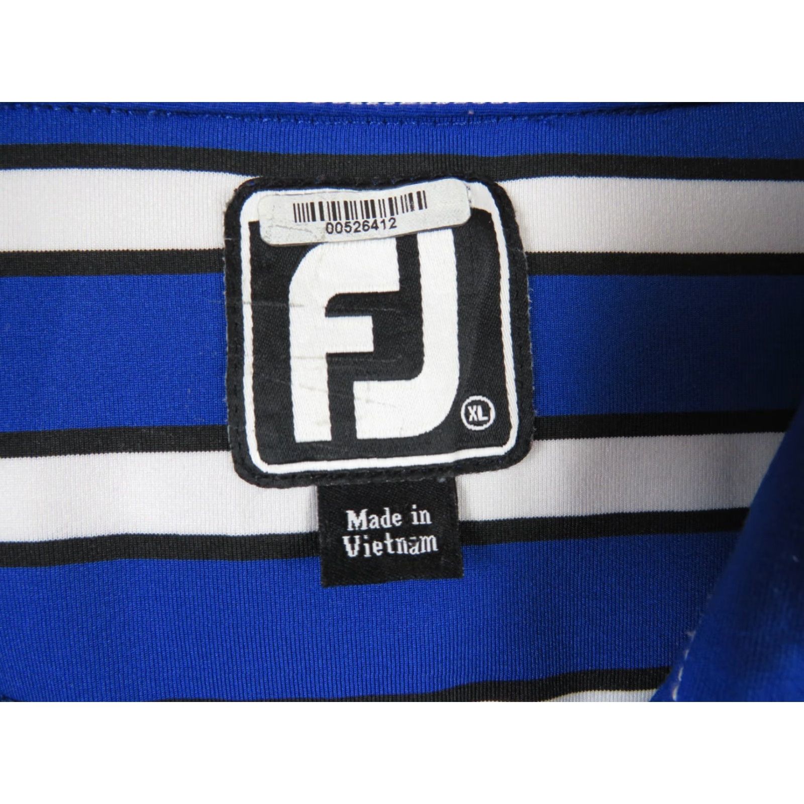 Footjoy FootJoy Polo Shirt Short Sleeve Striped Blue White Excellent XL Men’s Golf Size US XL / EU 56 / 4 - 4 Thumbnail