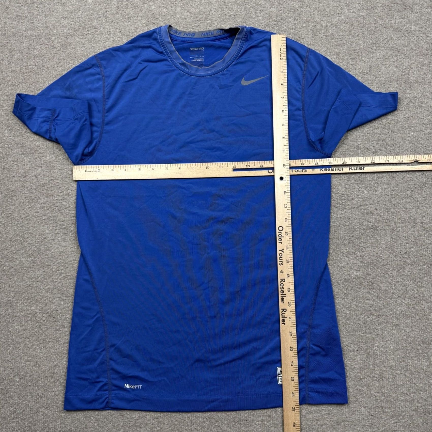 Nike Nike Mens Shirt M Blue Short Sleeve Pro Combat Dri-Fit Performance Gym Run Size US M / EU 48-50 / 2 - 4 Thumbnail