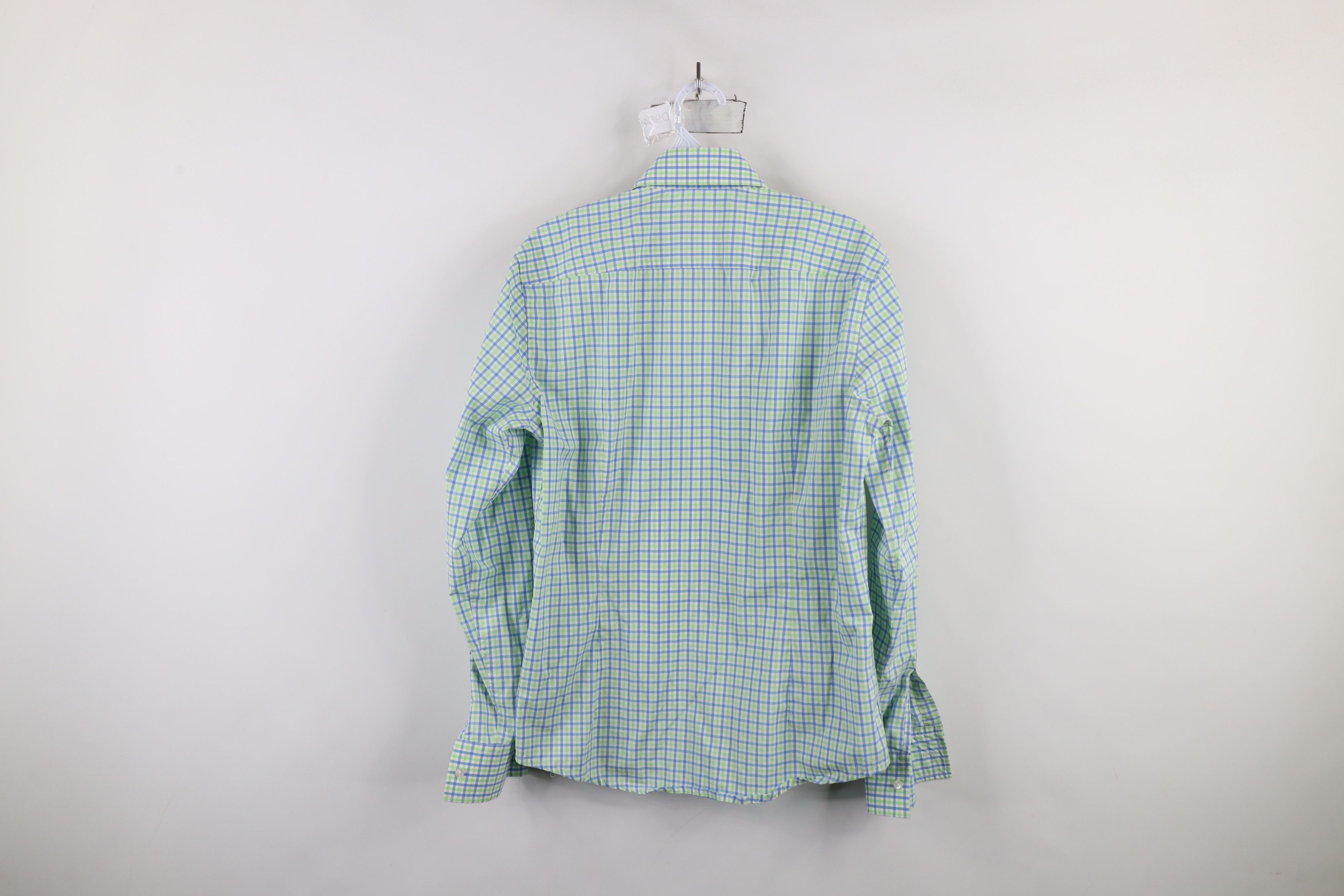 Hugo Boss × Vintage Hugo Boss Slim Fit Checkered Plaid Collared Button Shirt Size US S / EU 44-46 / 1 - 7 Thumbnail
