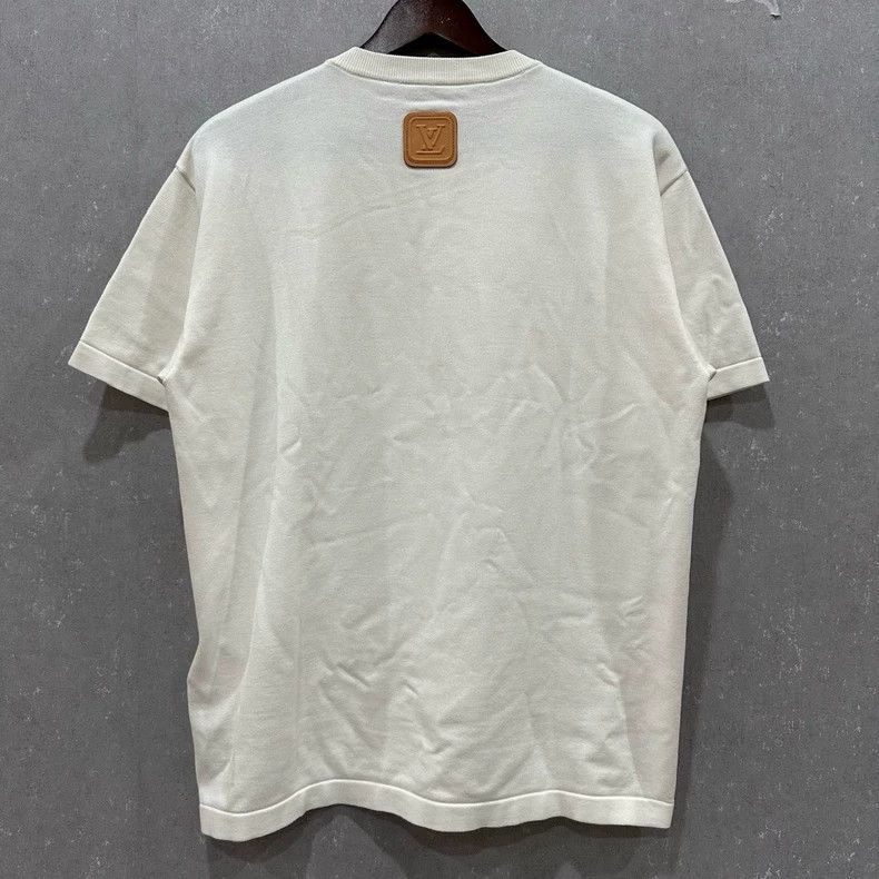Louis Vuitton Louis Vuitton White leather logo knit short sleeves 2505-Ne Size US M / EU 48-50 / 2 - 2 Thumbnail