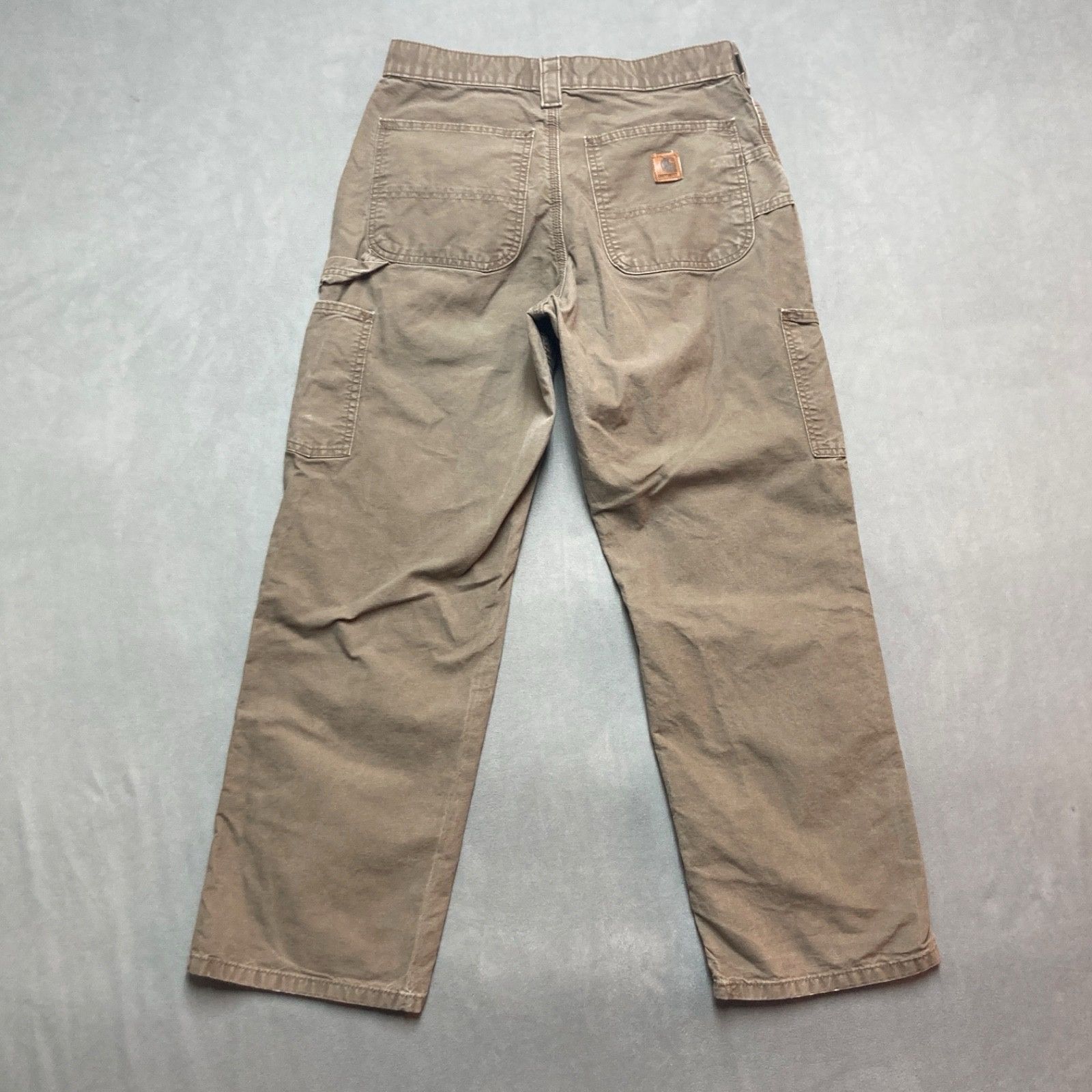 Carhartt Carhartt B151 LBR Brown Canvas Carpenter Pants 31x30 Size US 31 - 2 Thumbnail