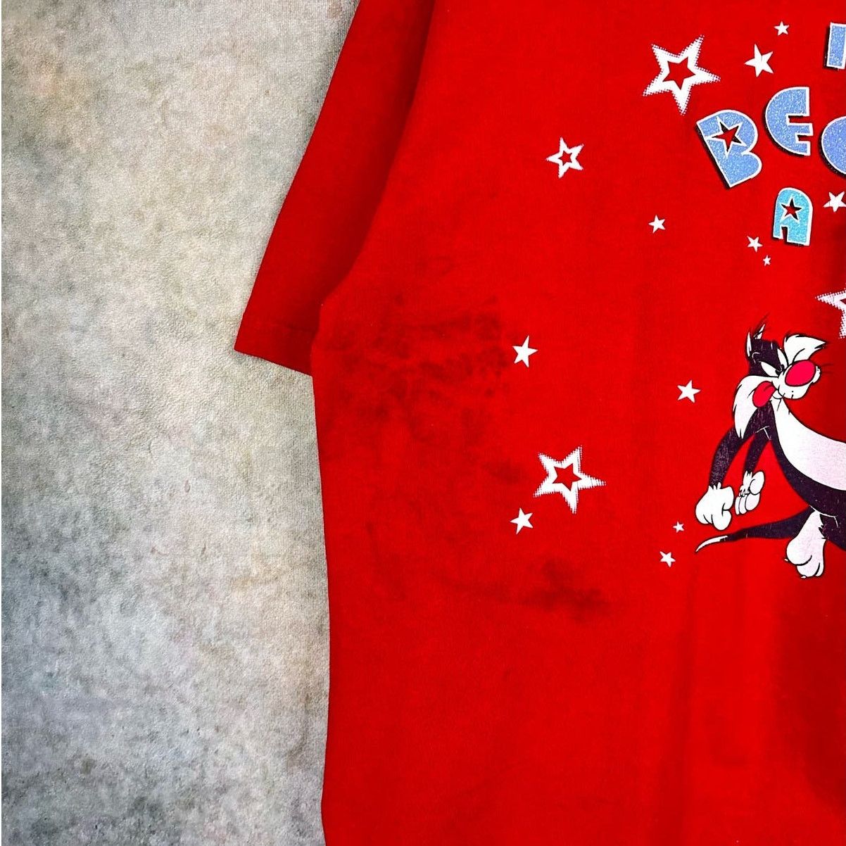 Vintage × Warner Bros Vintage Looney Tunes Tweety T Shirt Mens XL 90s Red Pocket Size US XL / EU 56 / 4 - 5 Thumbnail