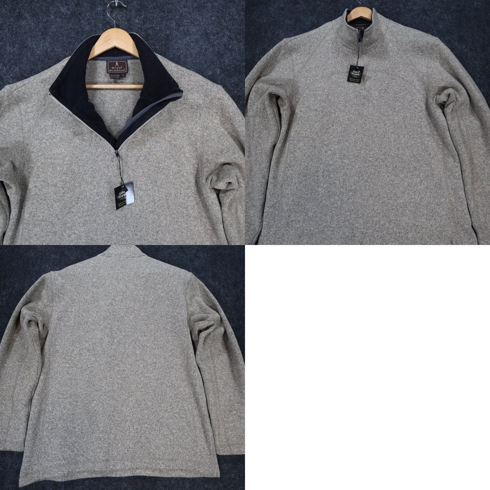 Royal Robbins Royal Robbins Pullover Sweater Mens Large Gray Quarter Zip Outdoor Size US L / EU 52-54 / 3 - 8 Thumbnail